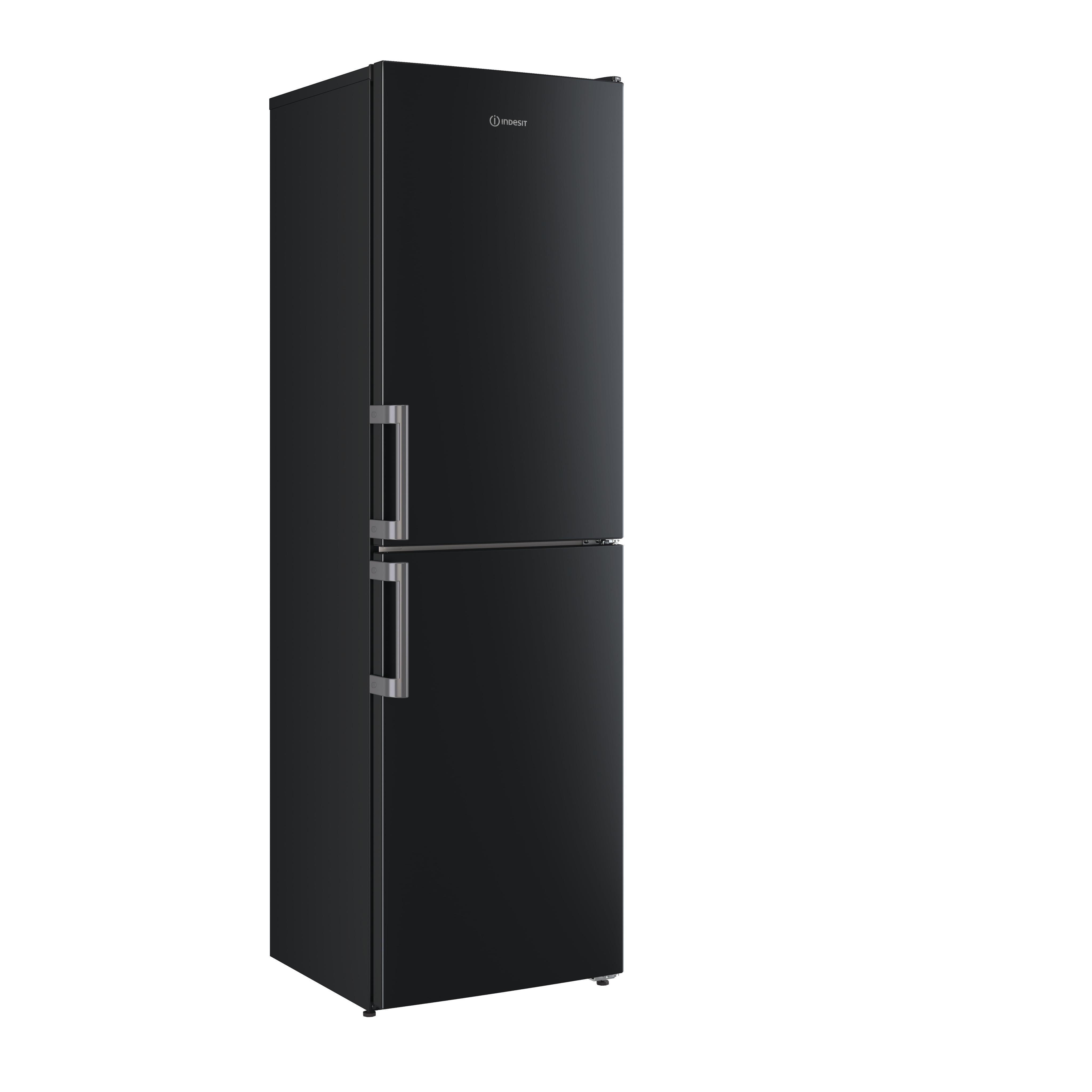 Indesit Fridge-Freezer Combination Free-standing IB55 732 B UK Black 2 doors Perspective