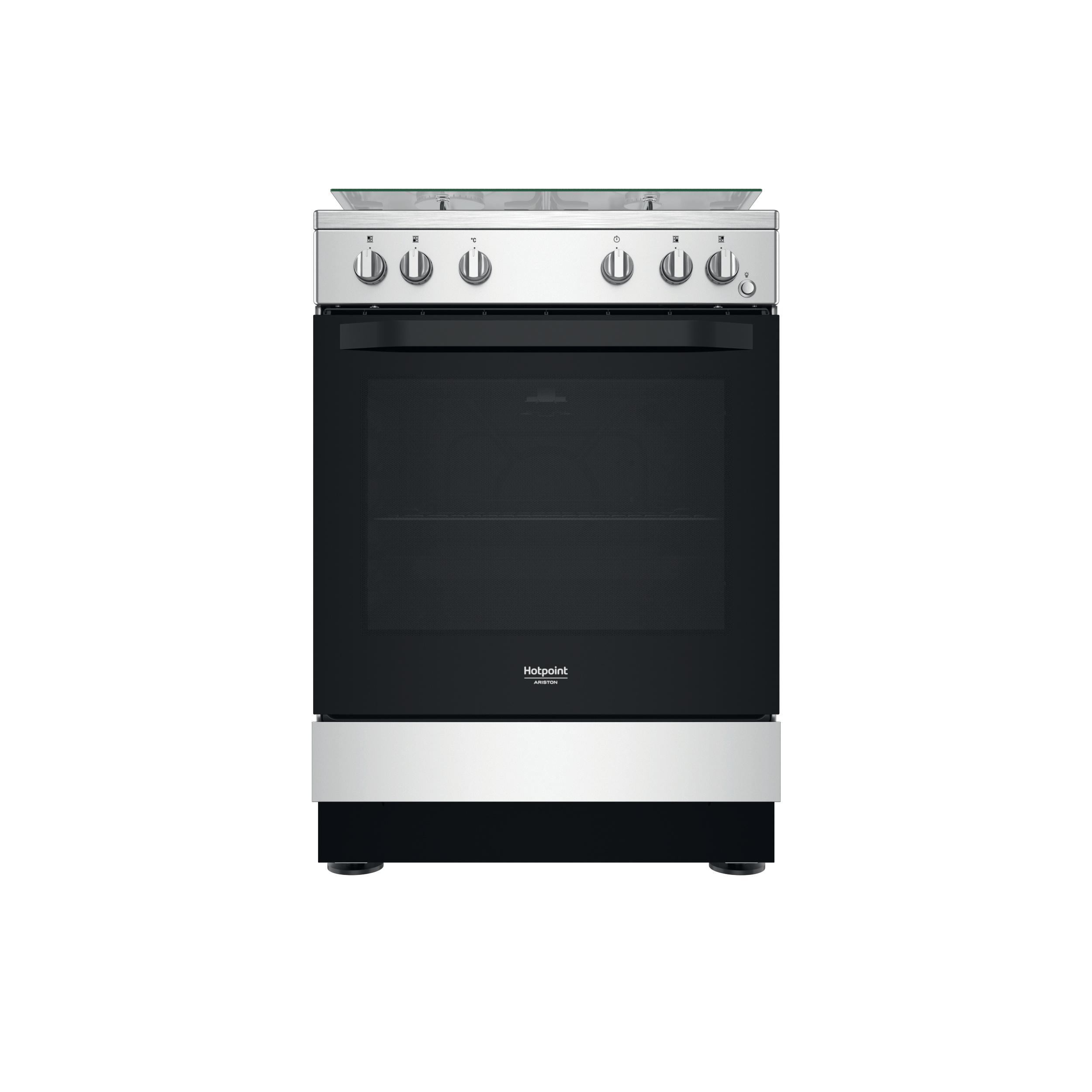 Hotpoint_Ariston Aragaz HS67G1PCX/FR Inox Gaz Frontal