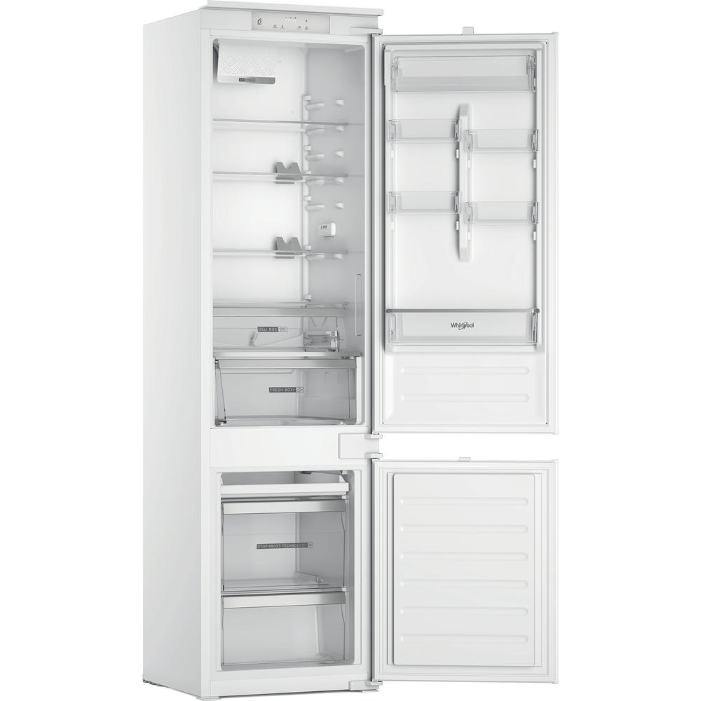 Whirlpool Šaldytuvo / šaldiklio kombinacija Įmontuojama WHC20D023D1 SF Balta 2 doors Perspective open