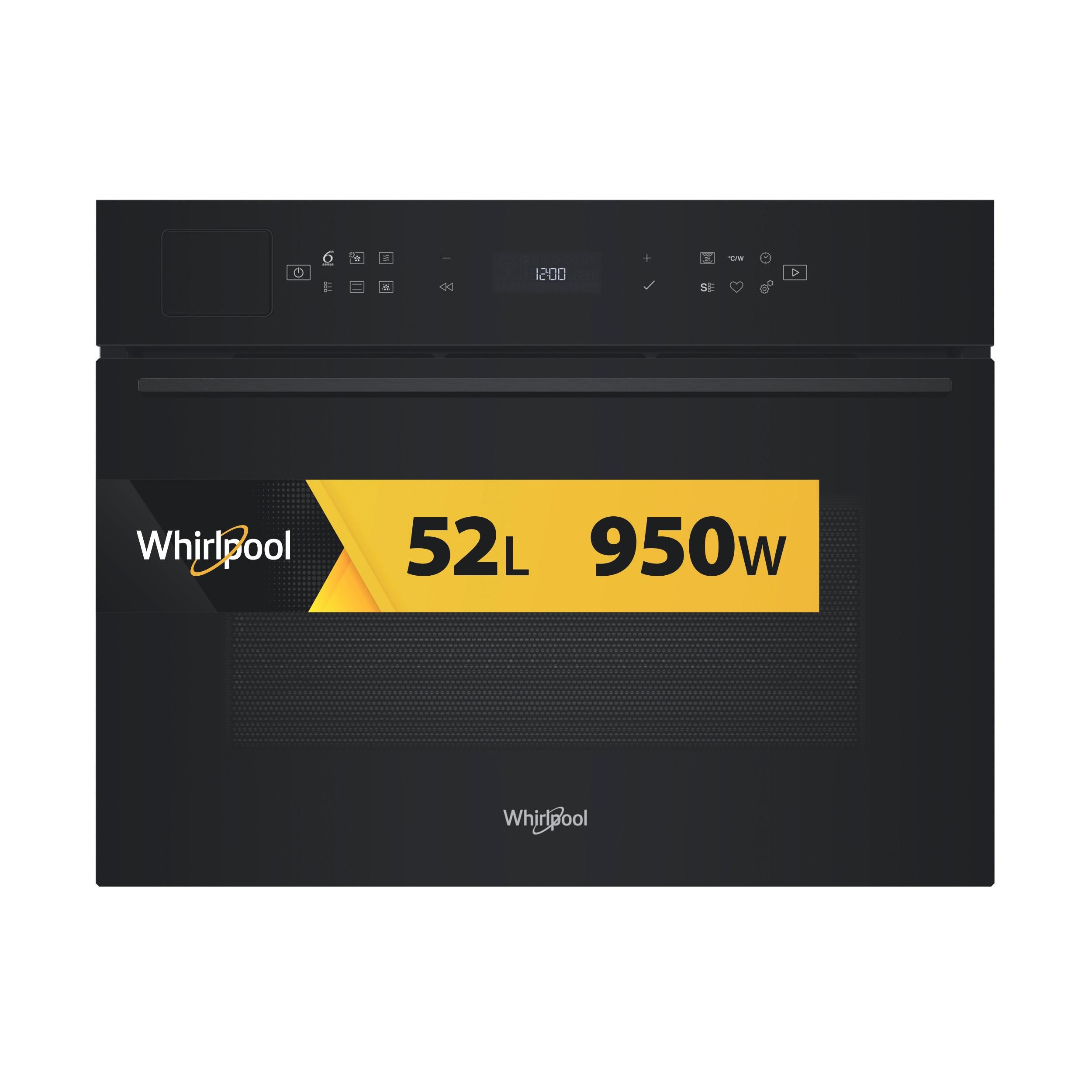 Whirlpool Φούρνος μικροκυμάτων Εντοιχιζόμενο WCT7A9PHTSB Μαύρο Ηλεκτρονικός 53 Συνδυασμός Μικροκύματα-Grill 950 Frontal