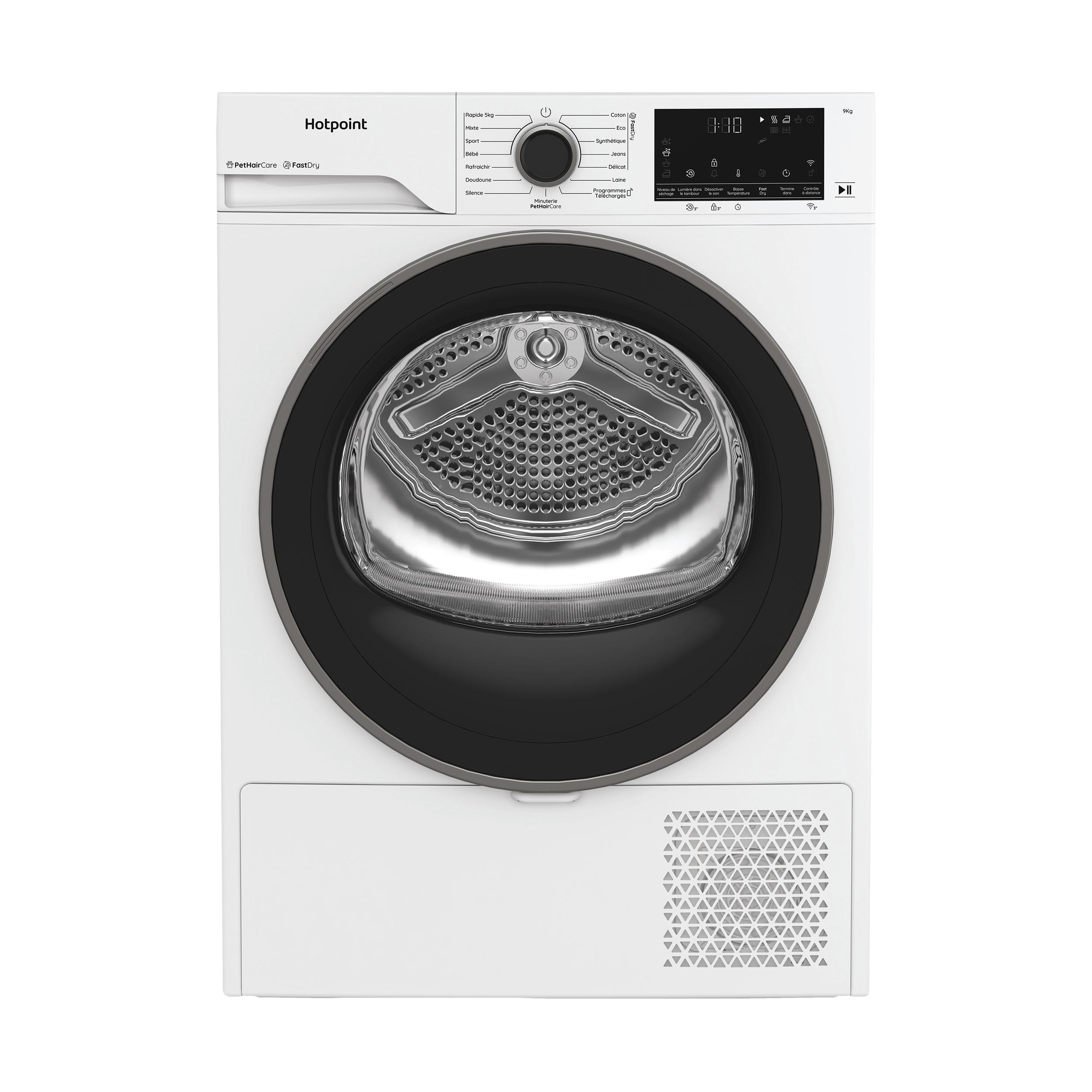 Sèche-linge Hotpoint : posable, 9,0 kg