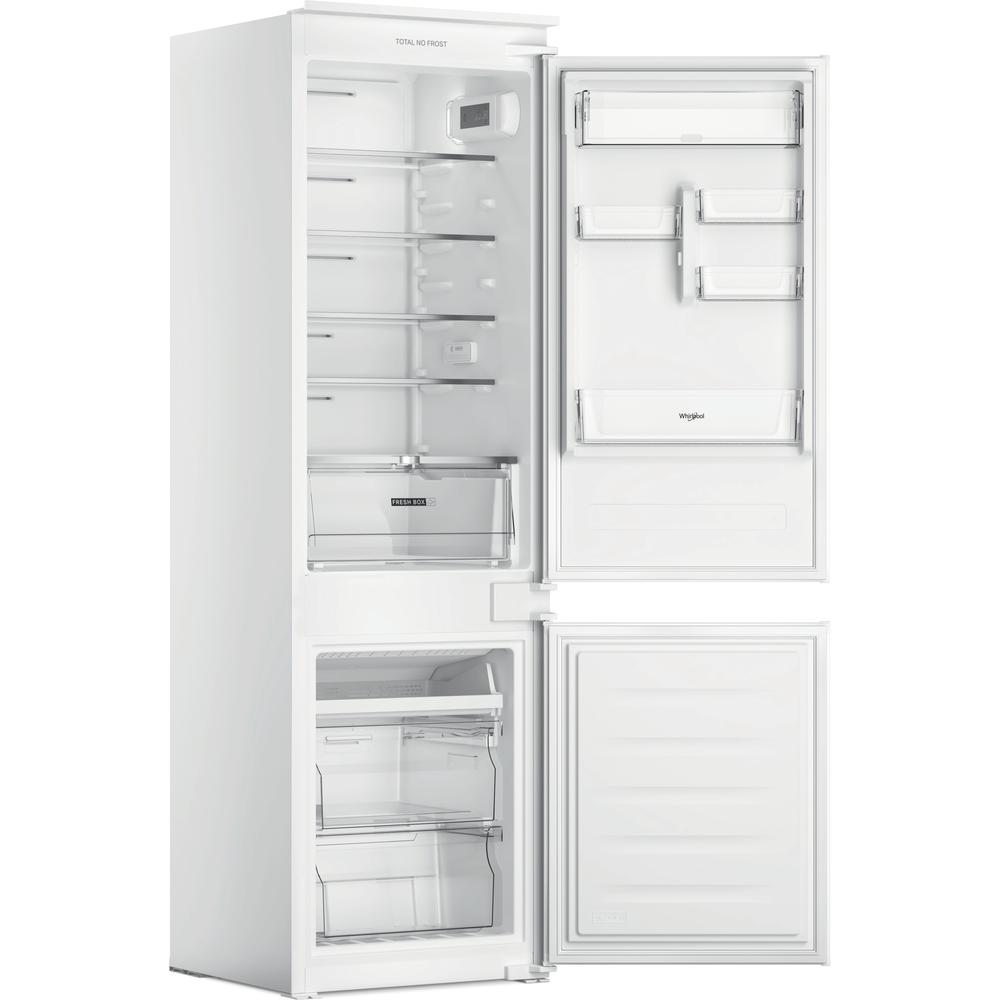 Whirlpool Fridge/freezer combination Built-in WHC18 T111 UK White 2 doors Perspective open