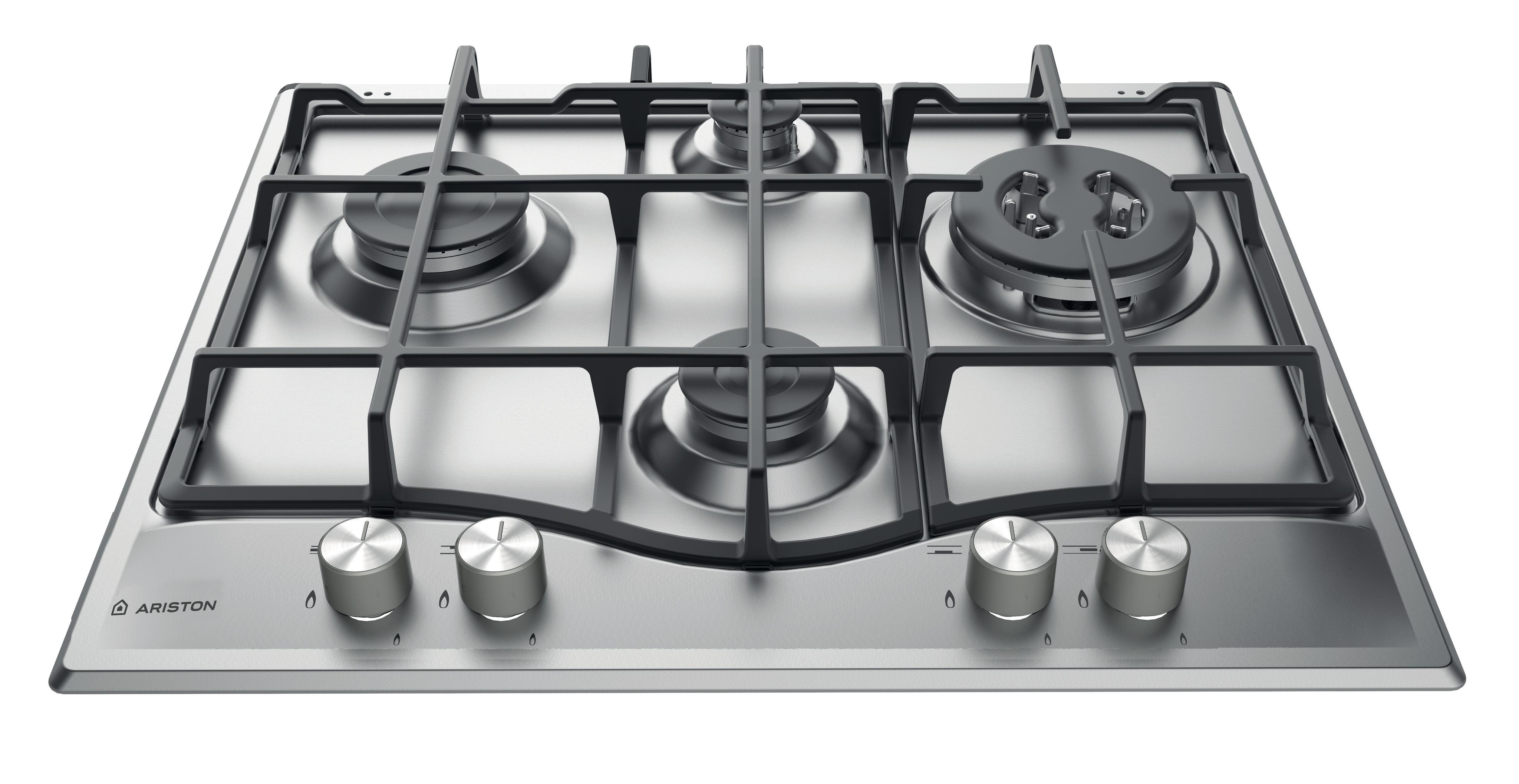 Ariston HOB PCN 641 T/IX/A Inox GAS Frontal top down