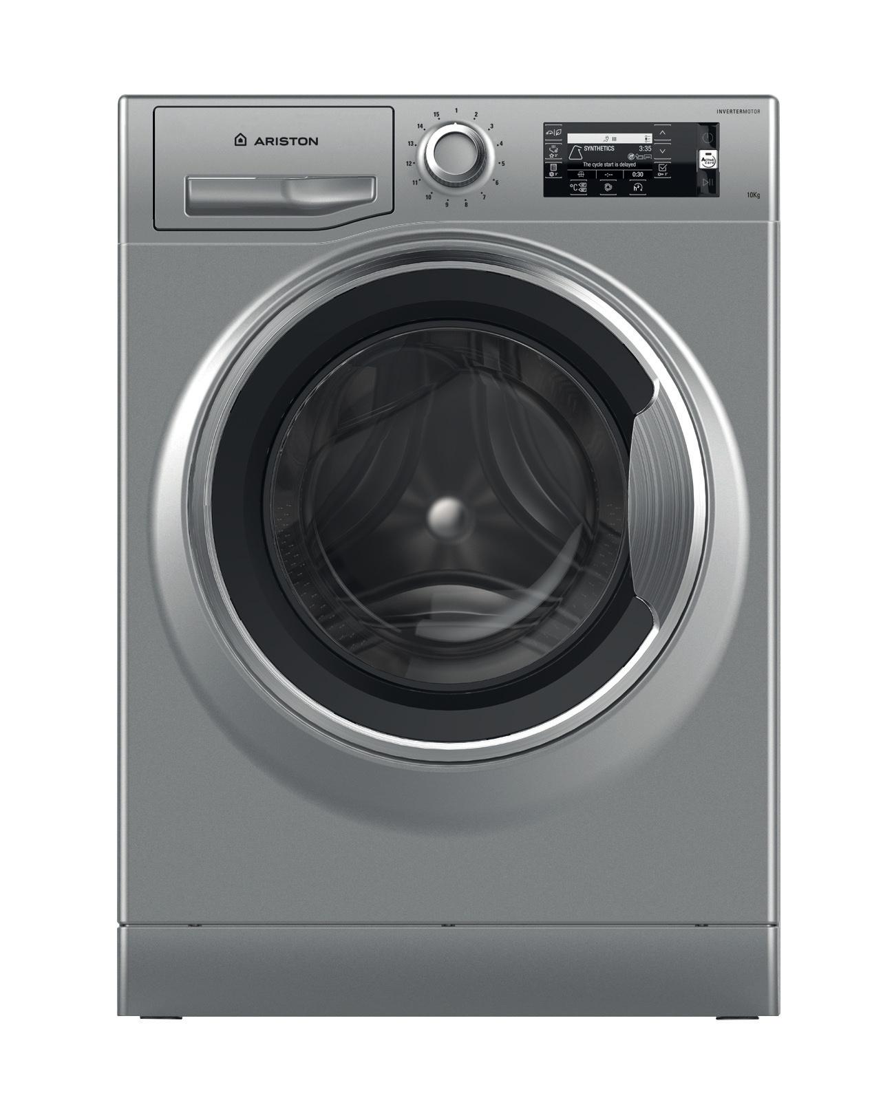 Ariston Washing machine Free-standing NLLCD 1045 SC A 60hz Silver Front loader A+++ Frontal