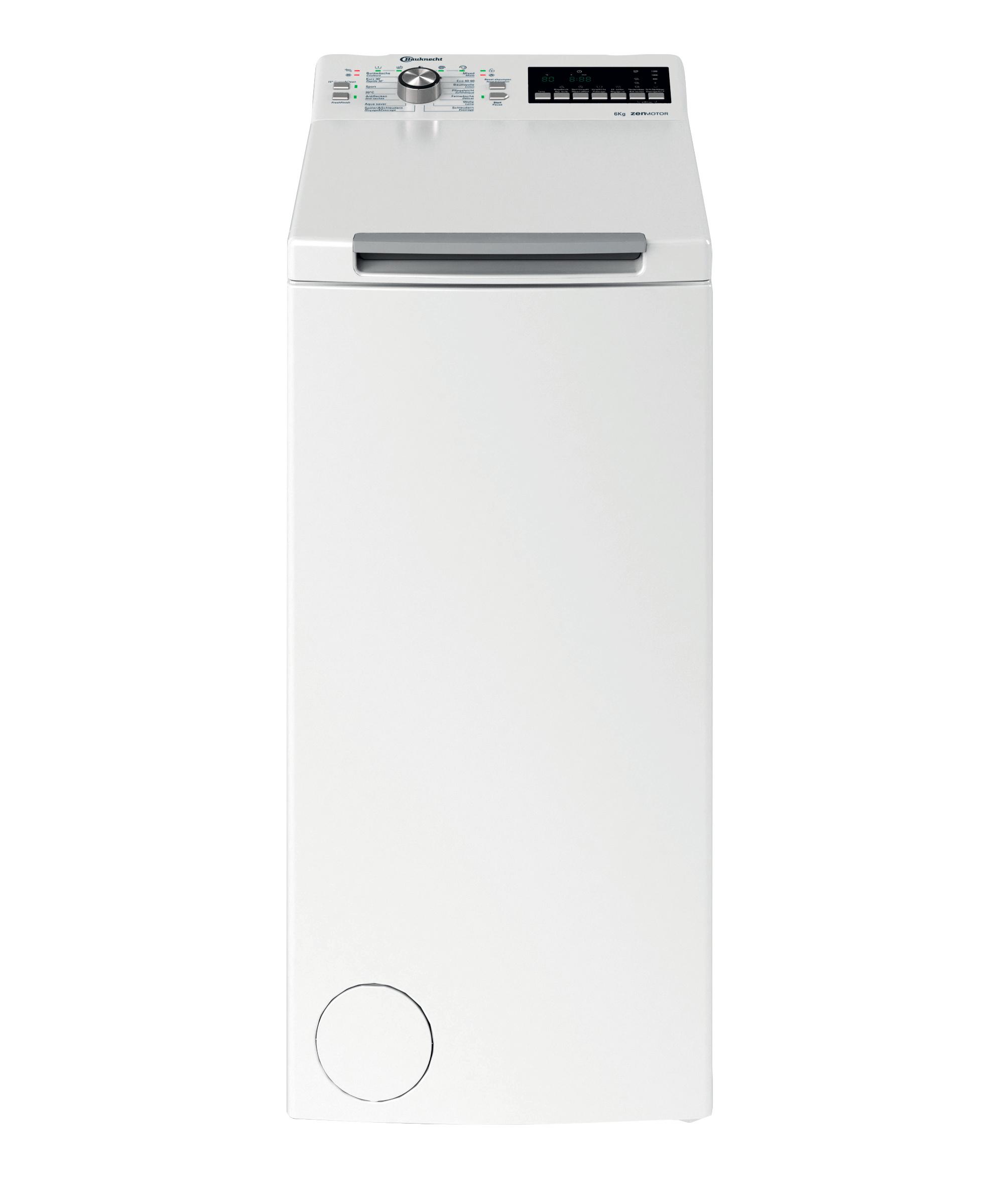 Bauknecht Lavabiancheria Apparecchio a posa libera WTCH 6ZB CH N Bianco Toplader B Frontal