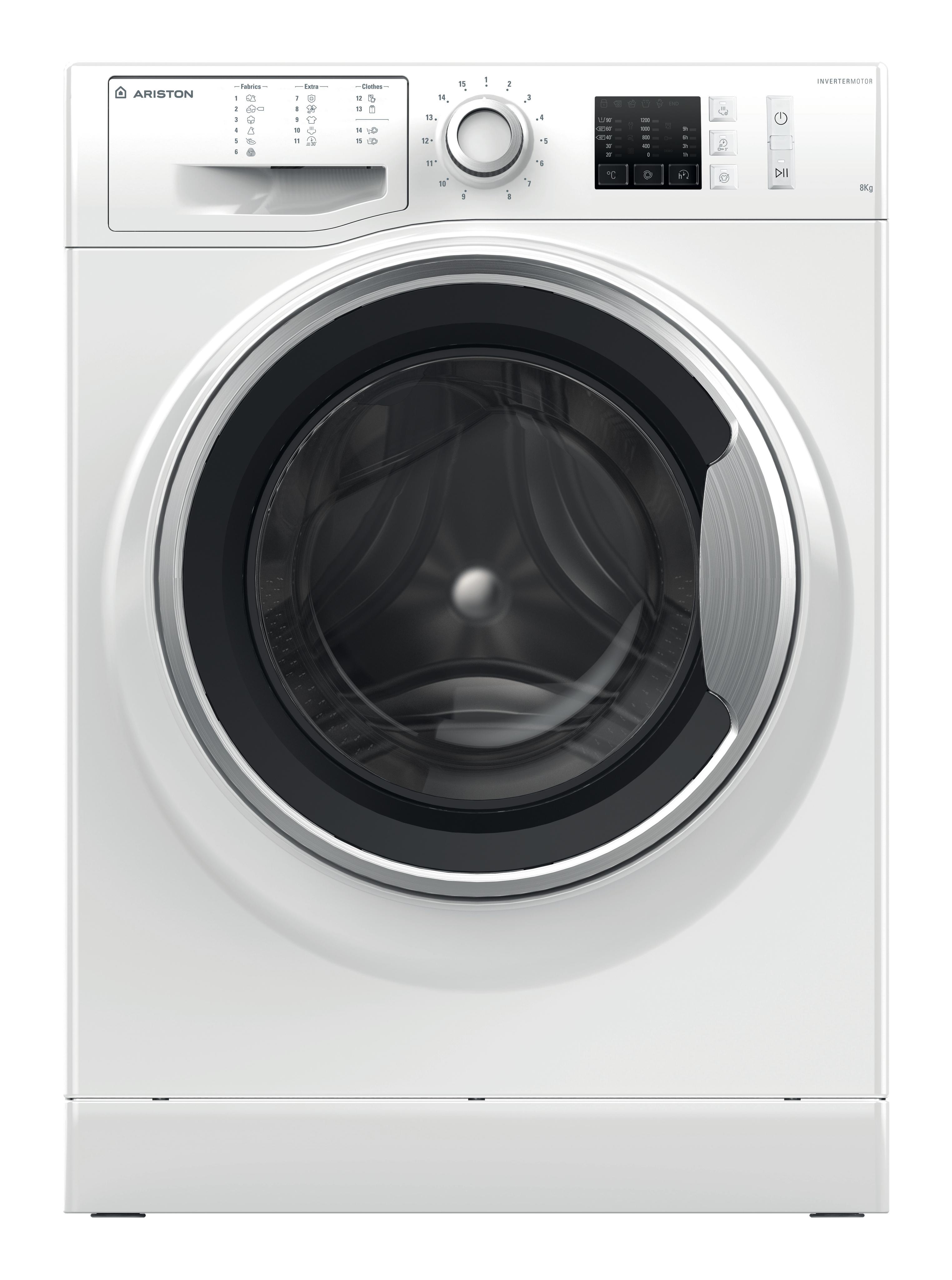 Ariston Washing machine Free-standing NM10 823 WS 60hz White Front loader A+++ Frontal