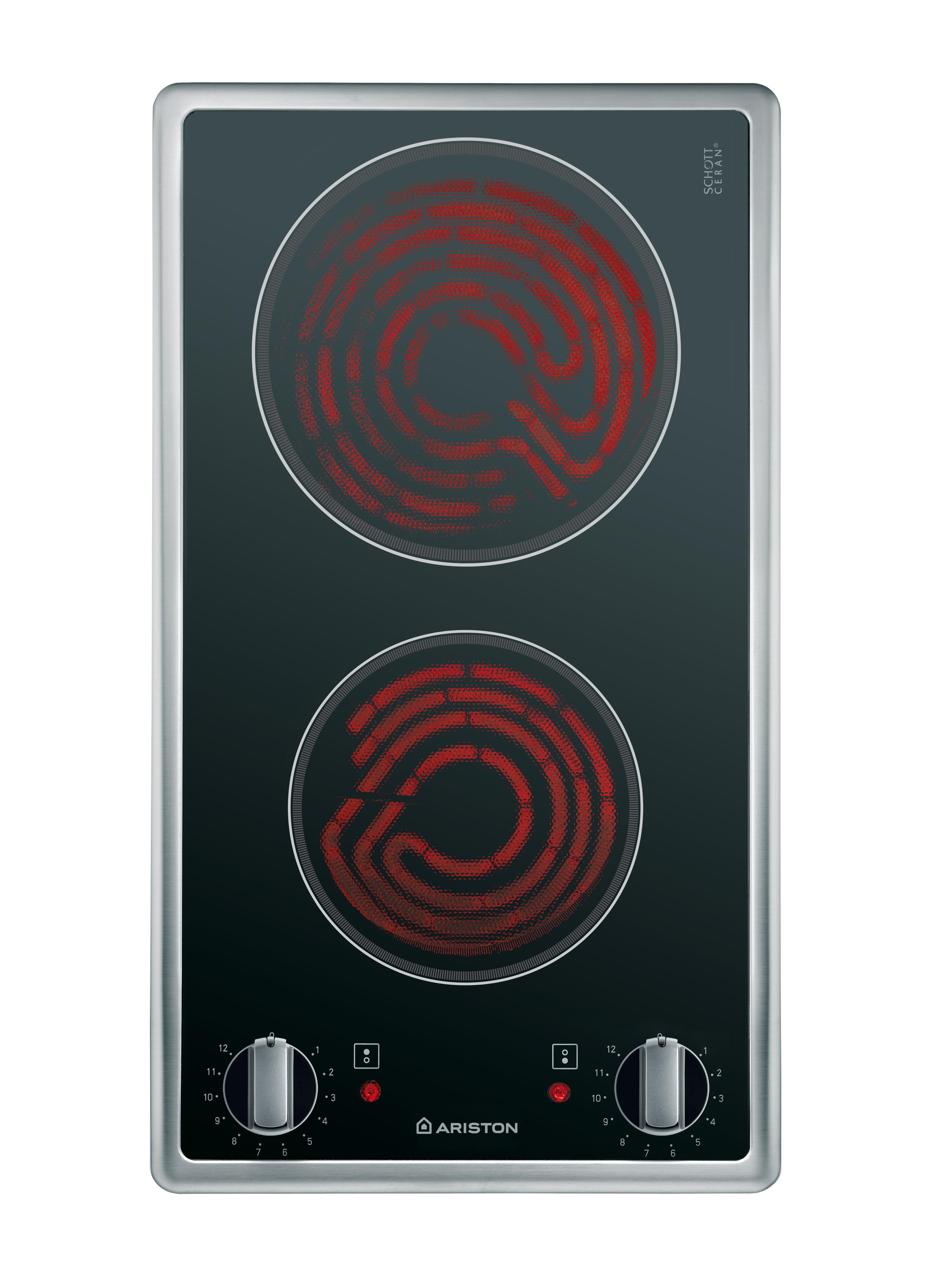 Ariston HOB DK 2K (IX) Inox Radiant vitroceramic Frontal