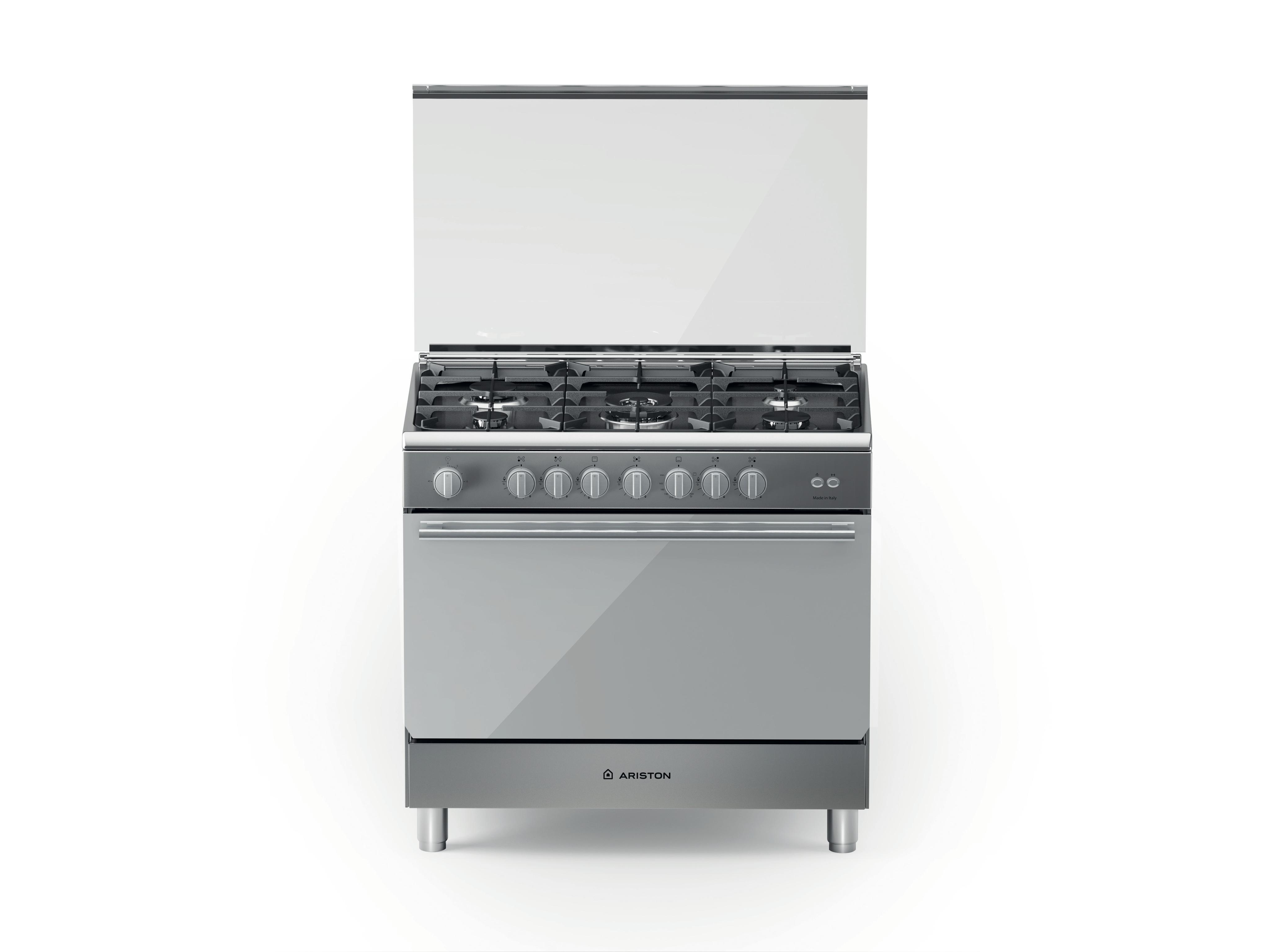 Ariston Cooker BAM95CGG3 Inox GAS Frontal
