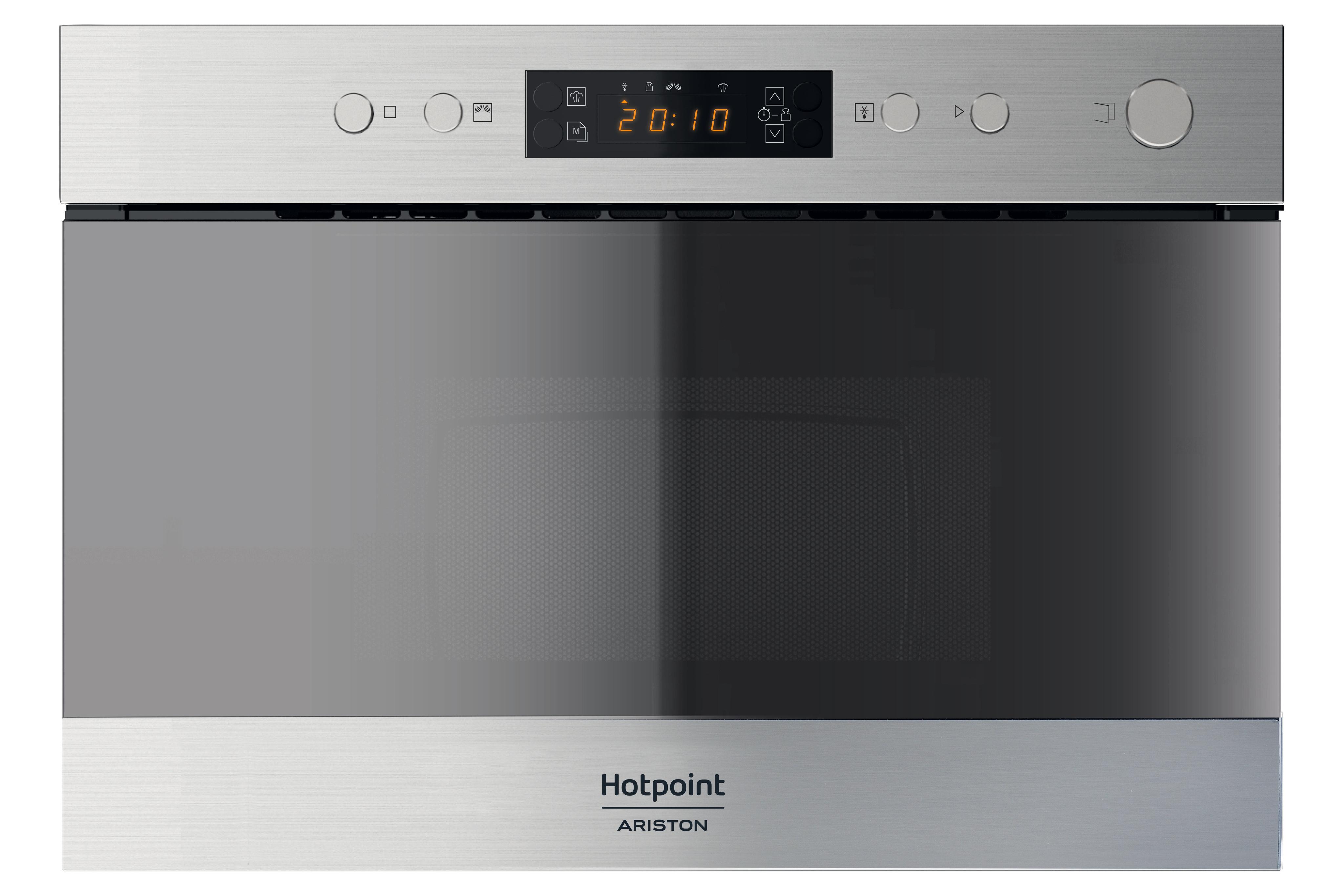 Hotpoint_Ariston Four micro-ondes Encastrable MN 212 IX HA Acier inoxydable Electronique 22 Micro-ondes uniquement 750 Frontal