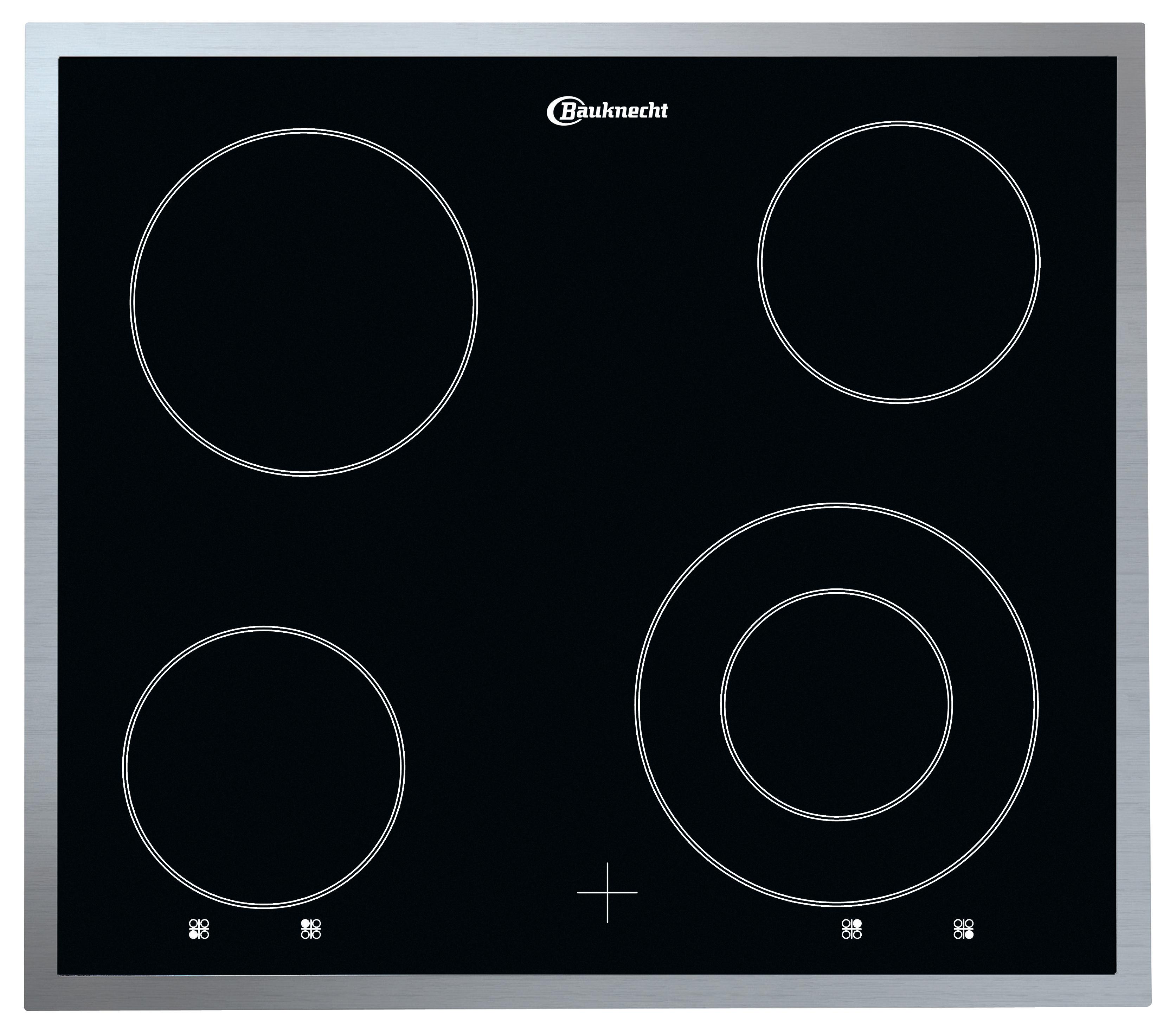 Bauknecht Kochfelder EKS 4471 IN Schwarz Radiant vitroceramic Frontal