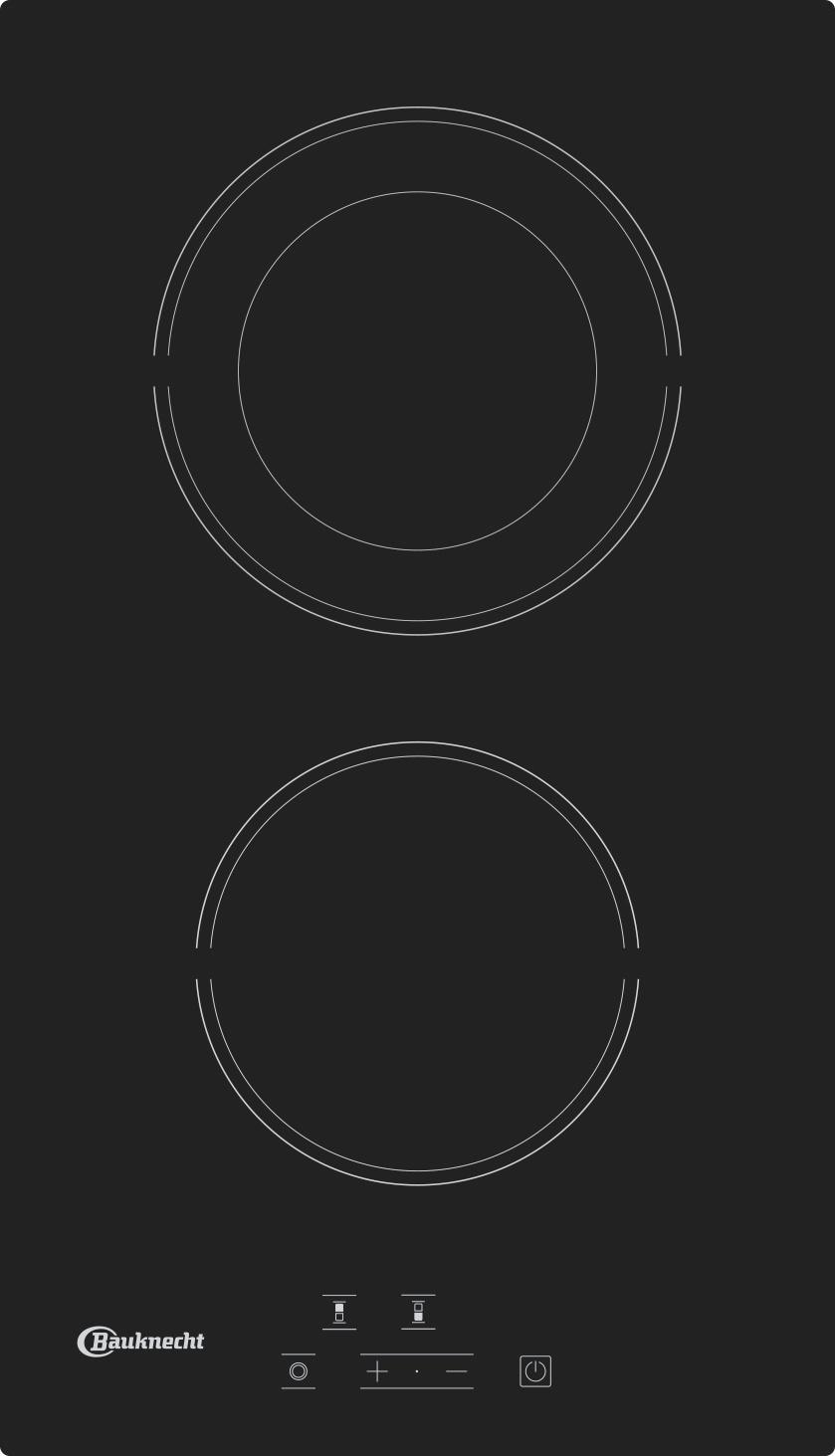 Bauknecht Kochfelder BRD 4030 B Schwarz Radiant vitroceramic Frontal