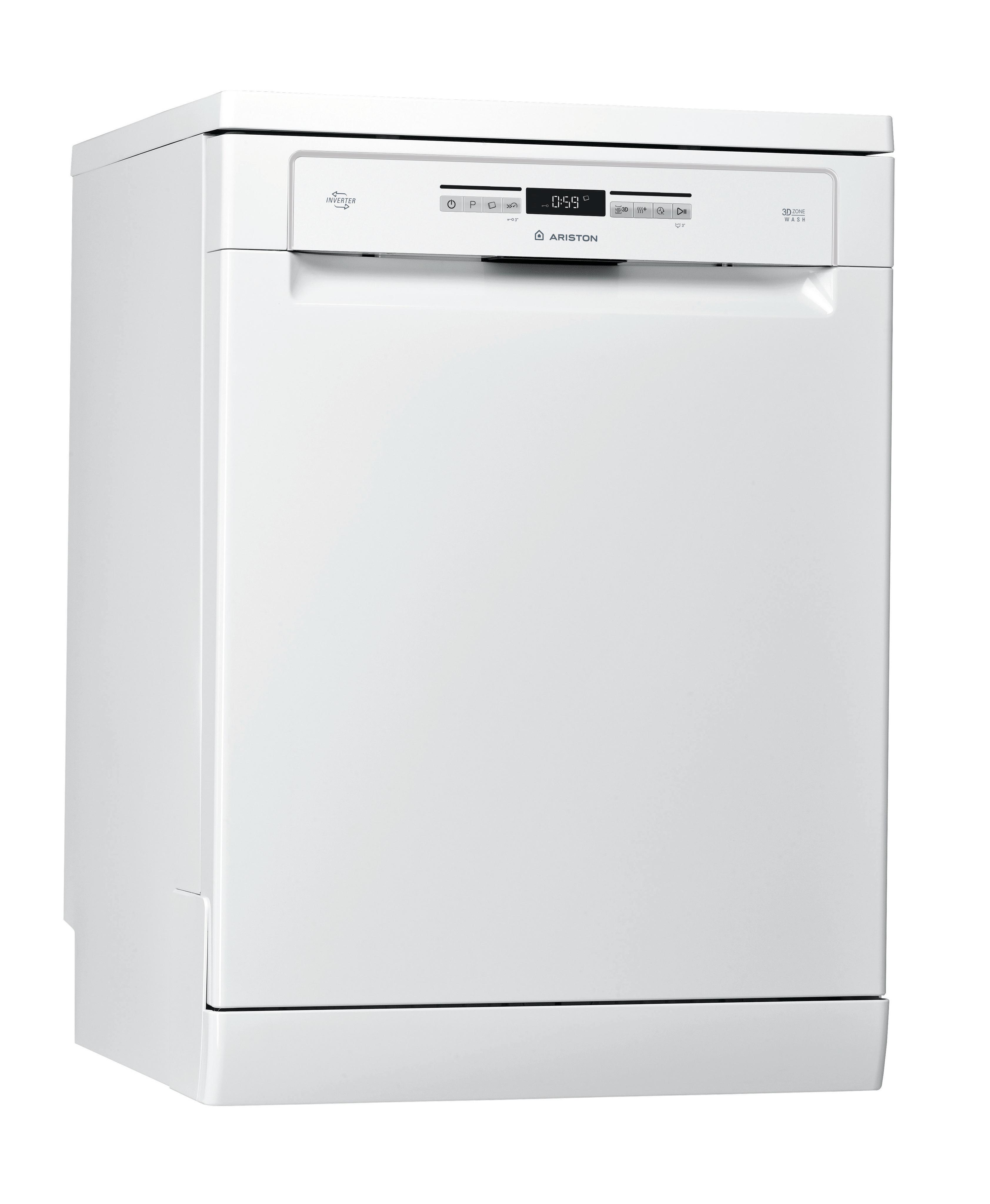 Ariston dishwasher: full size, white color - LFO 3P23 WL 60HZ