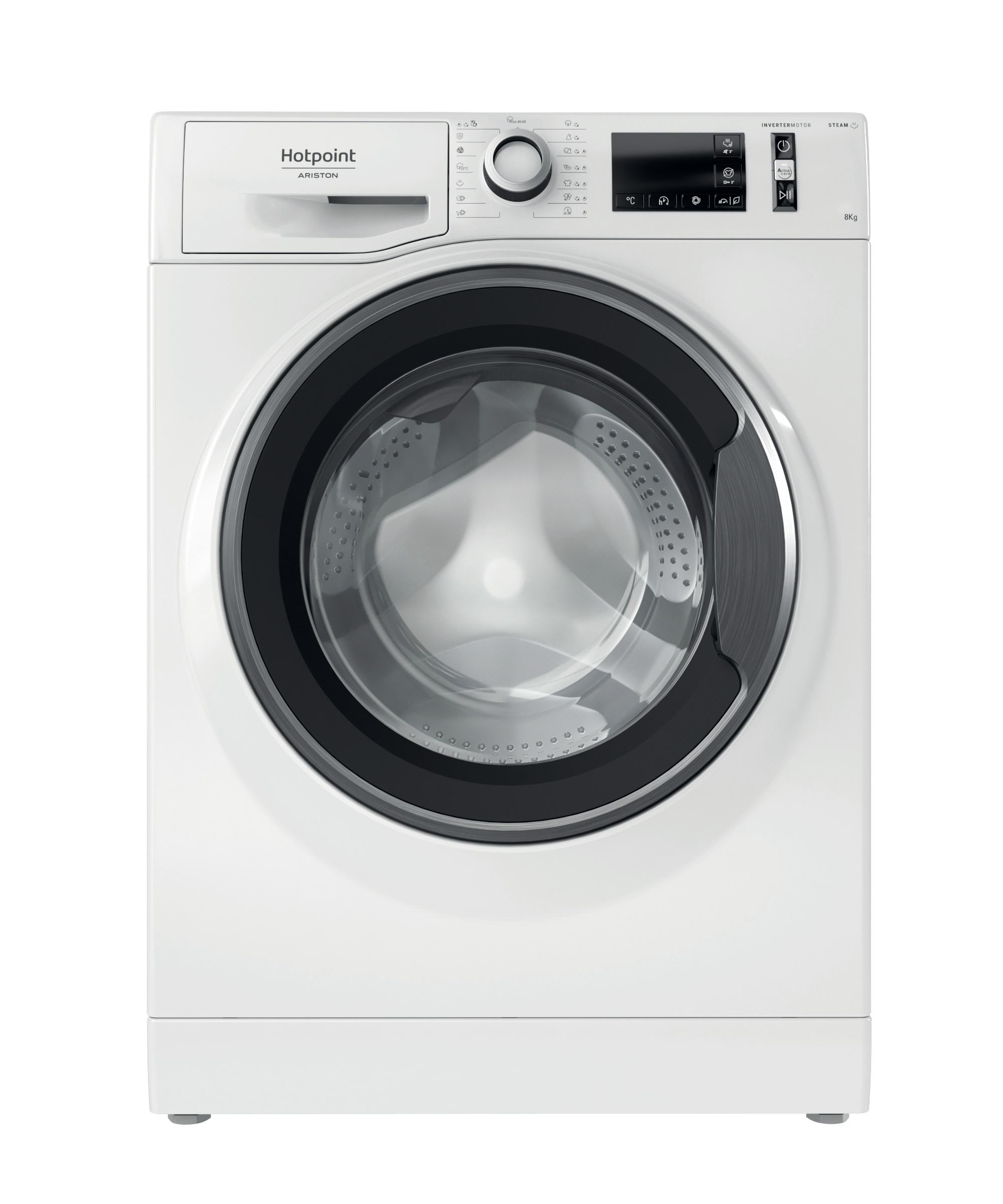 Hotpoint_Ariston Pralka Wolnostojący NM11 846 WS A EU N Biały Ładowany od frontu A Frontal
