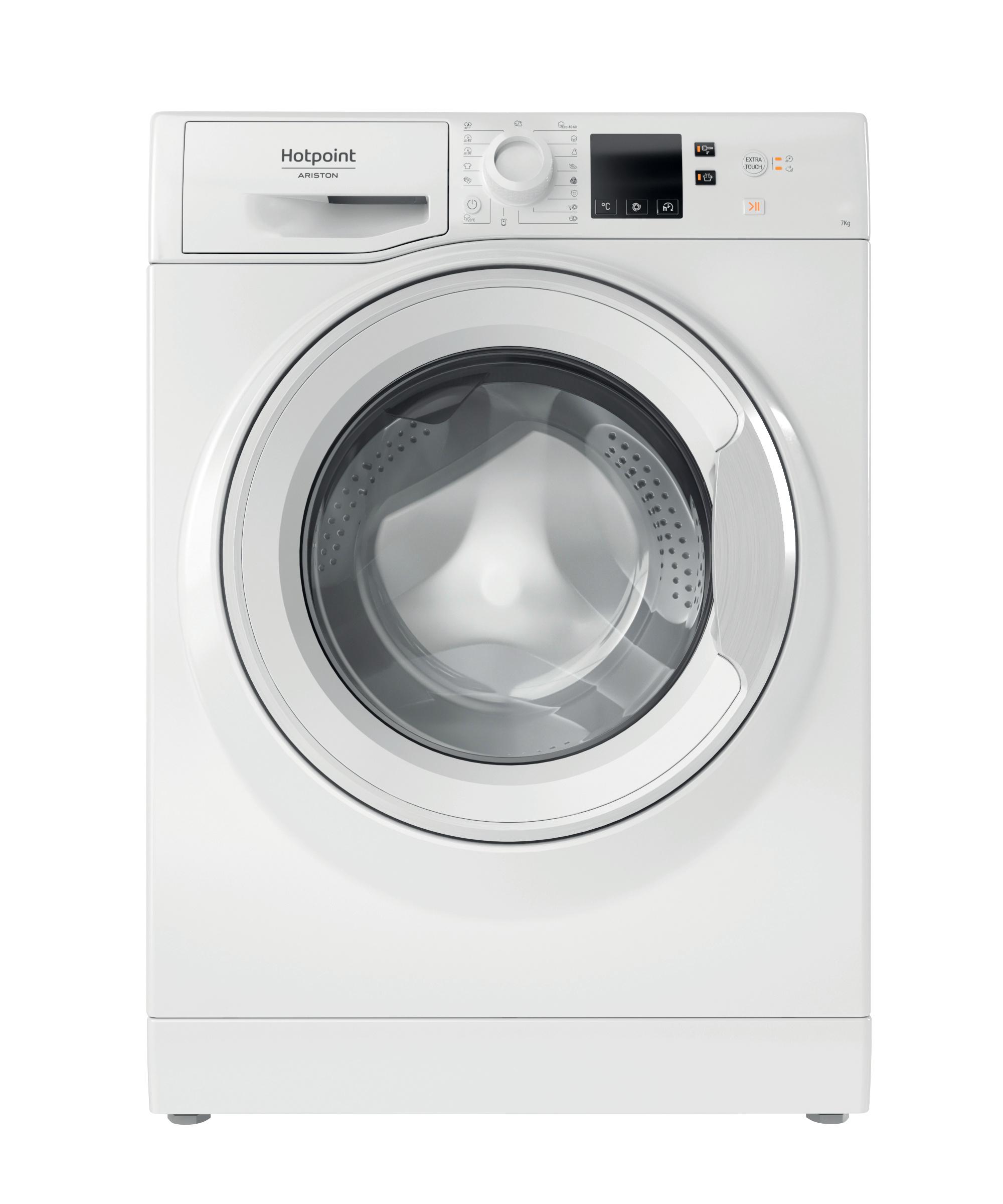 Hotpoint_Ariston Pralka Wolnostojący NS702U W EU N Biały Ładowany od frontu E Frontal