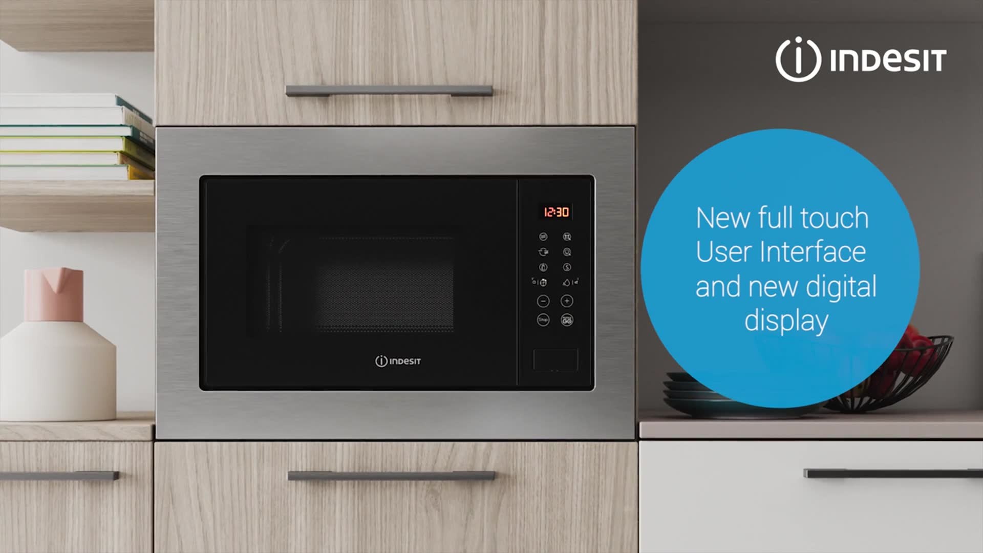 Indesit Built in Microwave oven MWI 125 GX UK - MWI 125 GX UK