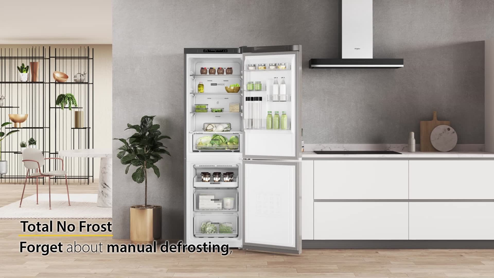 Lodówko-zamrażarka wolnostojący Whirlpool - W7X 83A OX 1