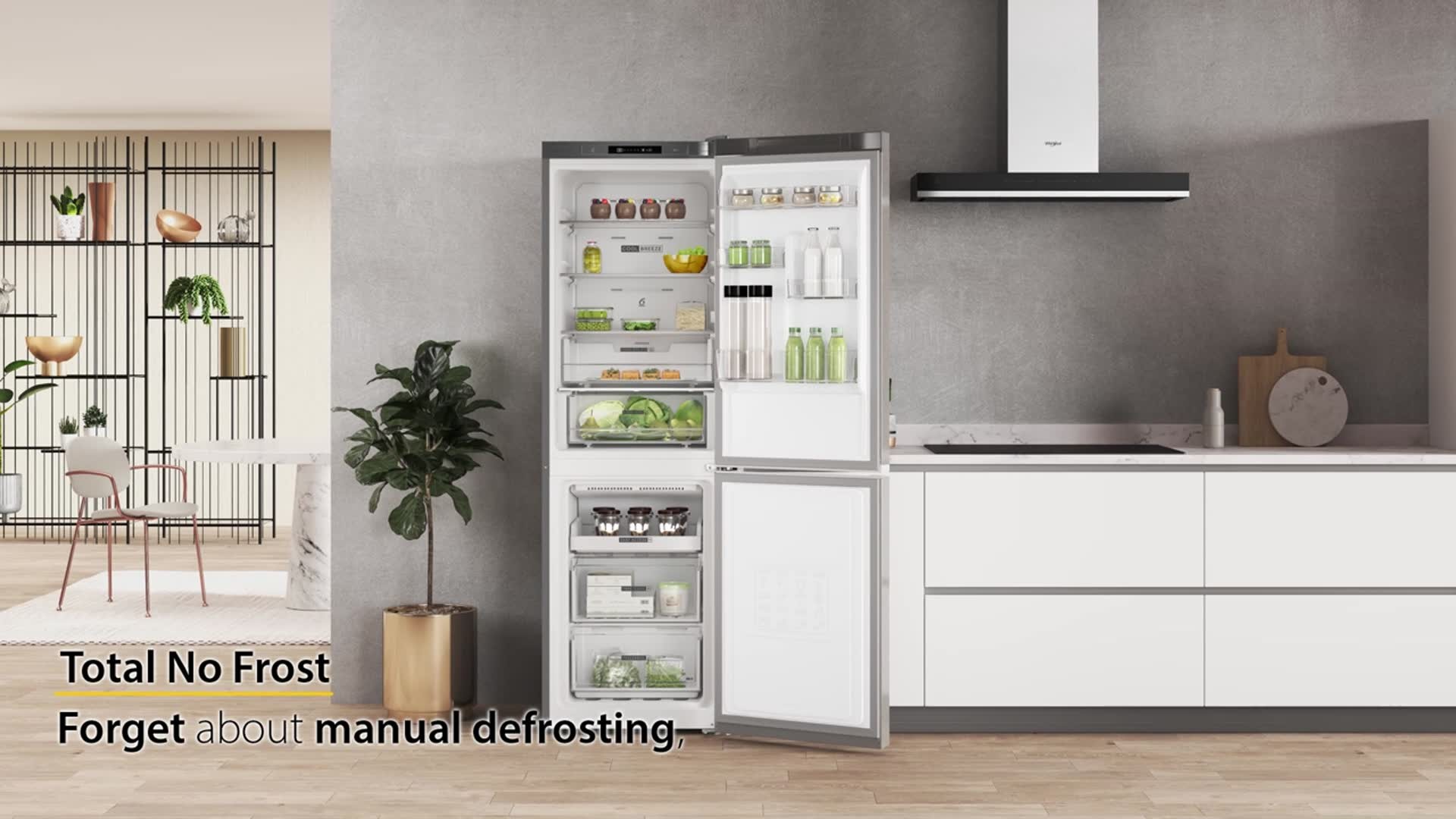 Окремо стоячий холодильник з морозильною камерою Whirlpool - W7X