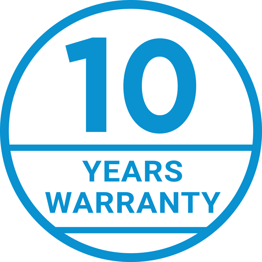 10 YEARS WARRANTY