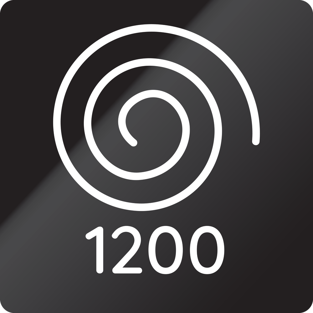 1200 Umdrehungen pro Minute