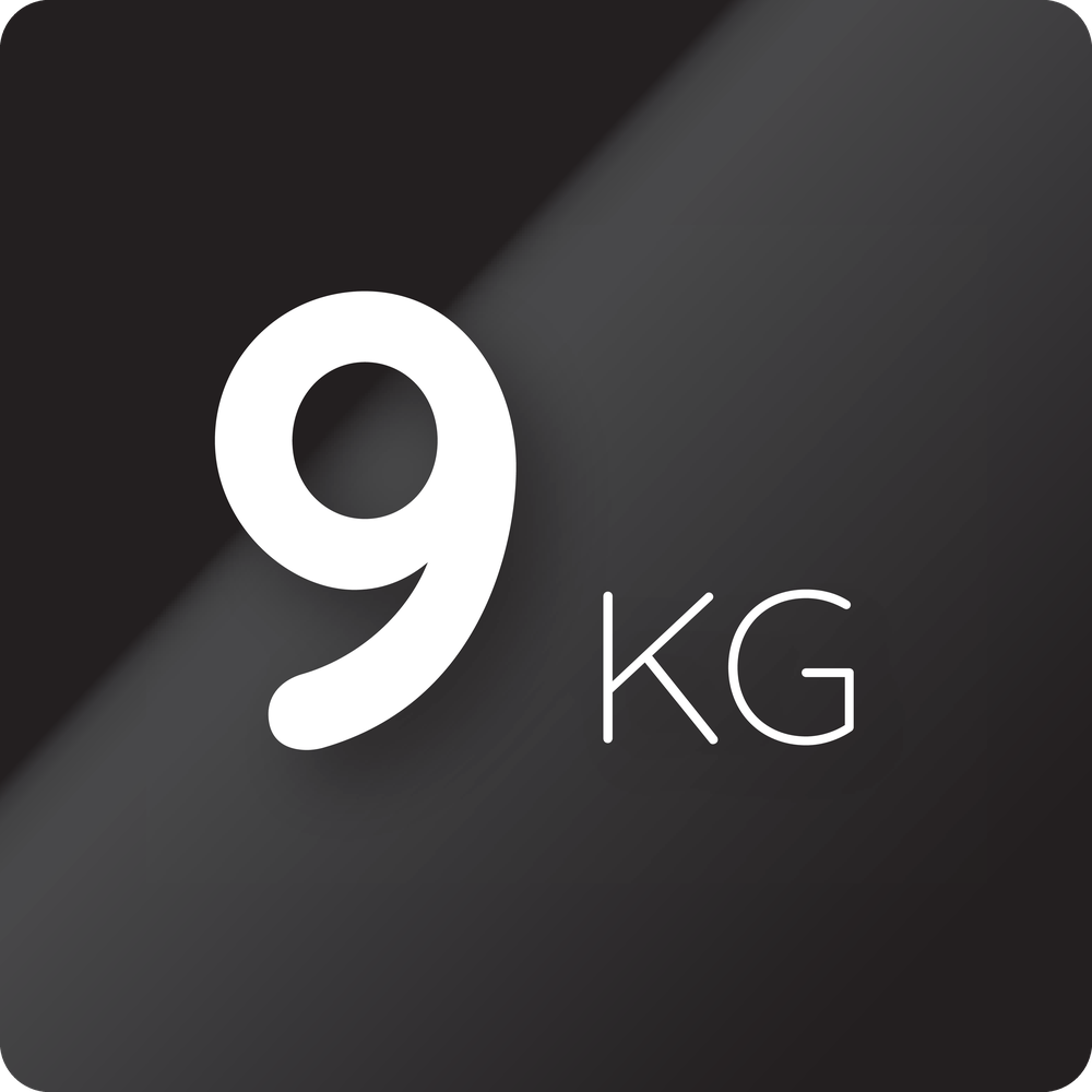 9 kg kapacitás