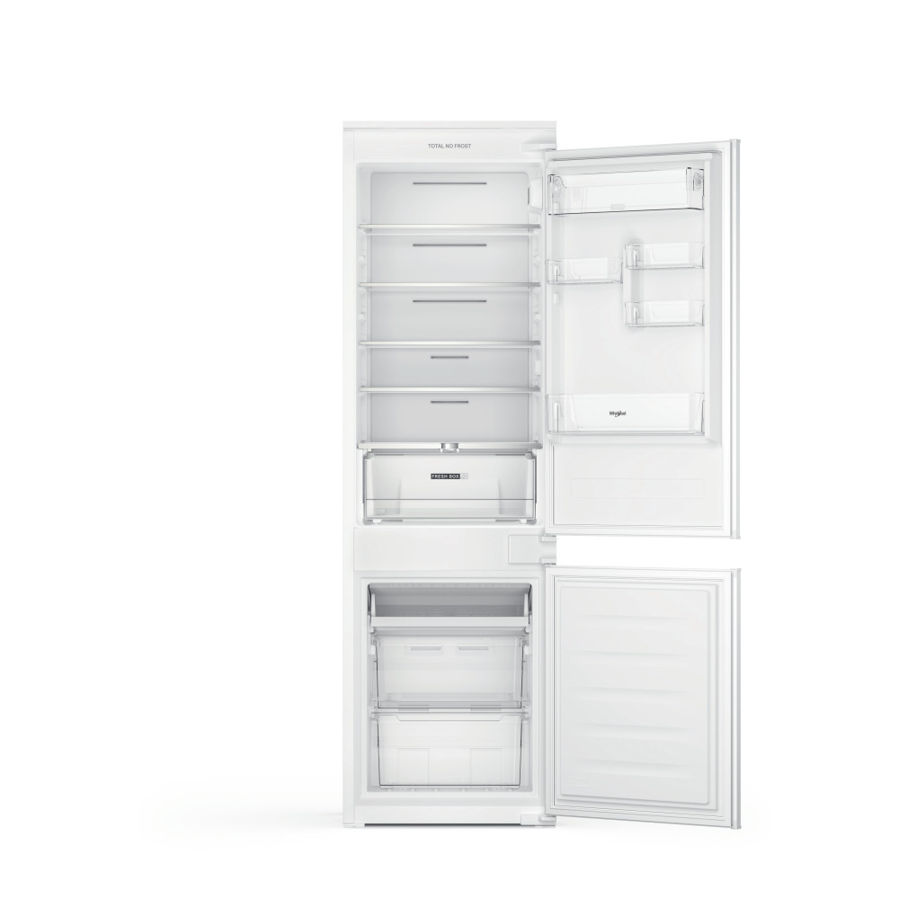 Whirlpool Combiné réfrigérateur congélateur Encastrable WHC18 T111 Blanc 2 portes Frontal open