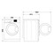 Indesit Πλυντήριο ρούχων Ελεύθερο BWE 91496X WSV EE Λευκό Front loader A Technical drawing