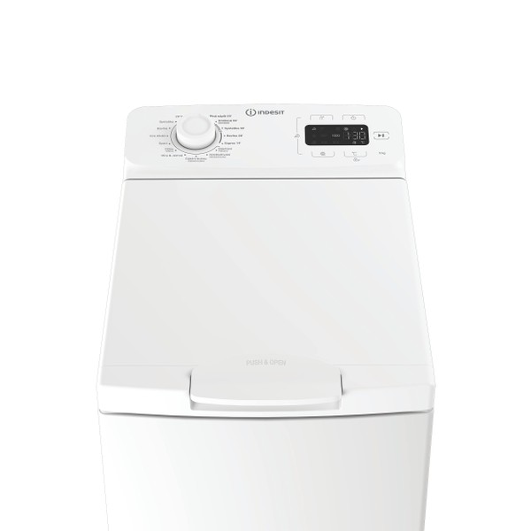 Indesit Práčka Voľne stojace TI513EMTCS Biela Zhora plnená C Control panel