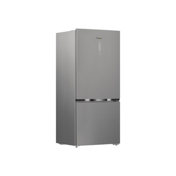 Whirlpool Fridge/freezer combination Freestanding WHK2 6613 X5UK Pearl Inox 2 doors Perspective