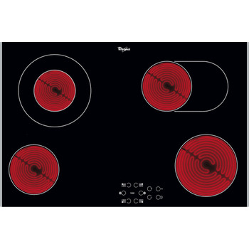 Whirlpool Table de cuisson AKT 8360 LX Noir Radiant vitroceramic Frontal