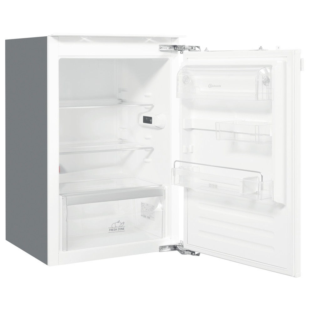 Bauknecht Koelkast Inbouw KSI 09VF2 Staal Perspective open