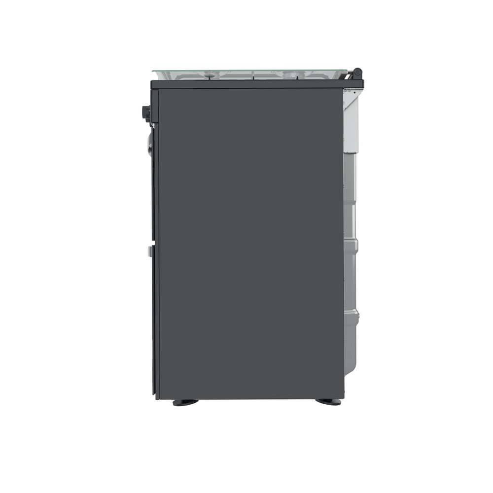 Indesit Double Cooker ID67G0MCB/UK Black A+ Back / Lateral