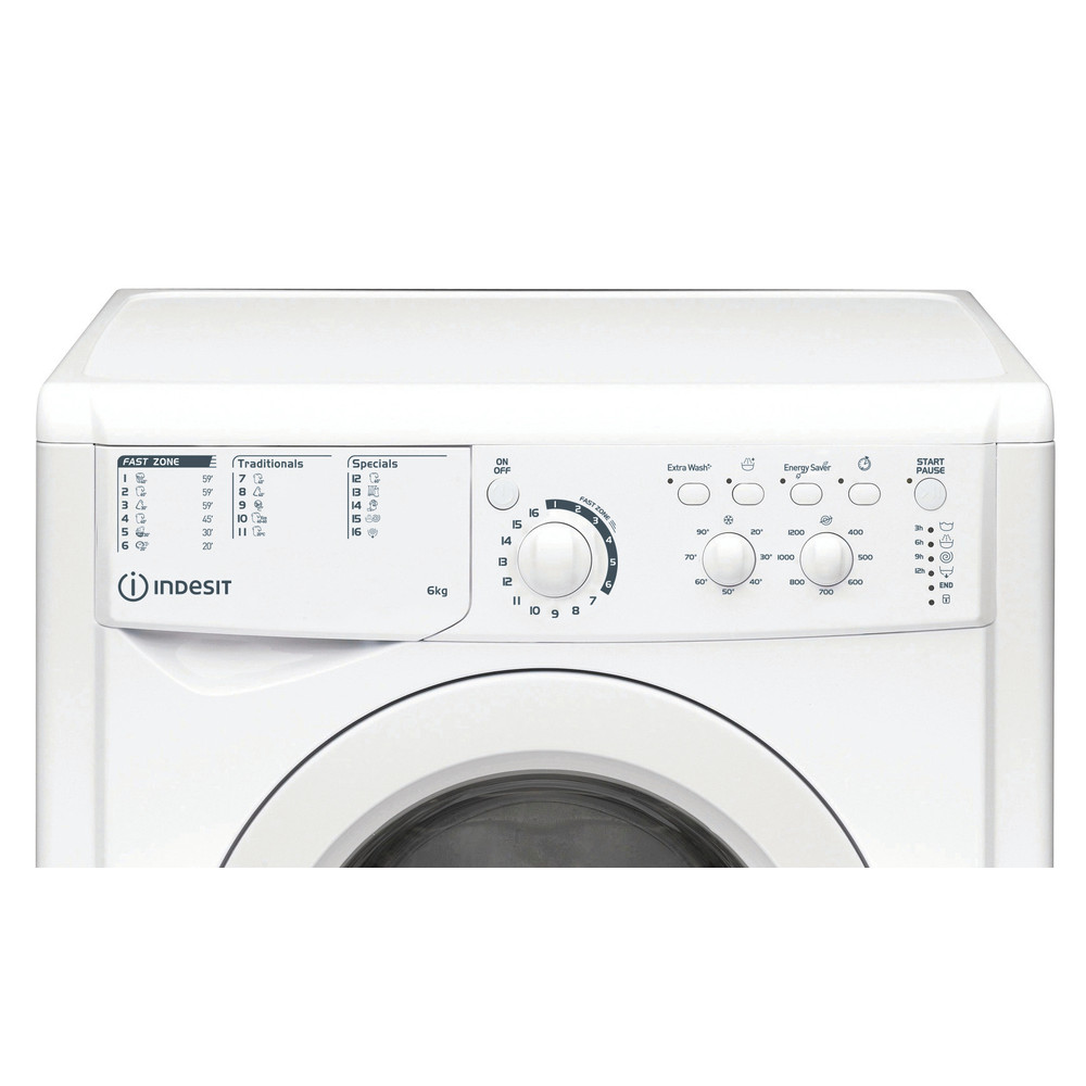 Indesit Perilica za rublje Samostojeći EWSC 61251 W EU N Bijela Prednje punjenje F Control panel