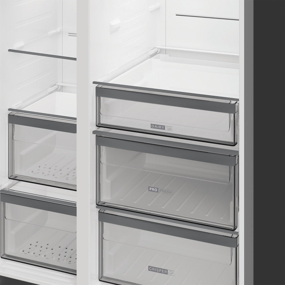 Whirlpool Side-by-Side Szabadonálló WHG2 6574W X5E ARC 764 Manhattan Gray Drawer