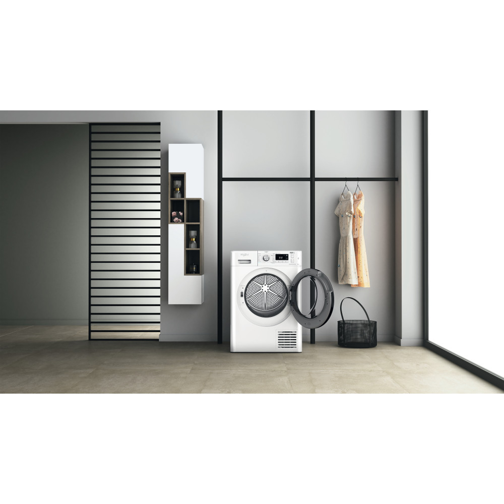 Whirlpool Secadora FFT M11 8X3BY SPT Blanco Lifestyle frontal open