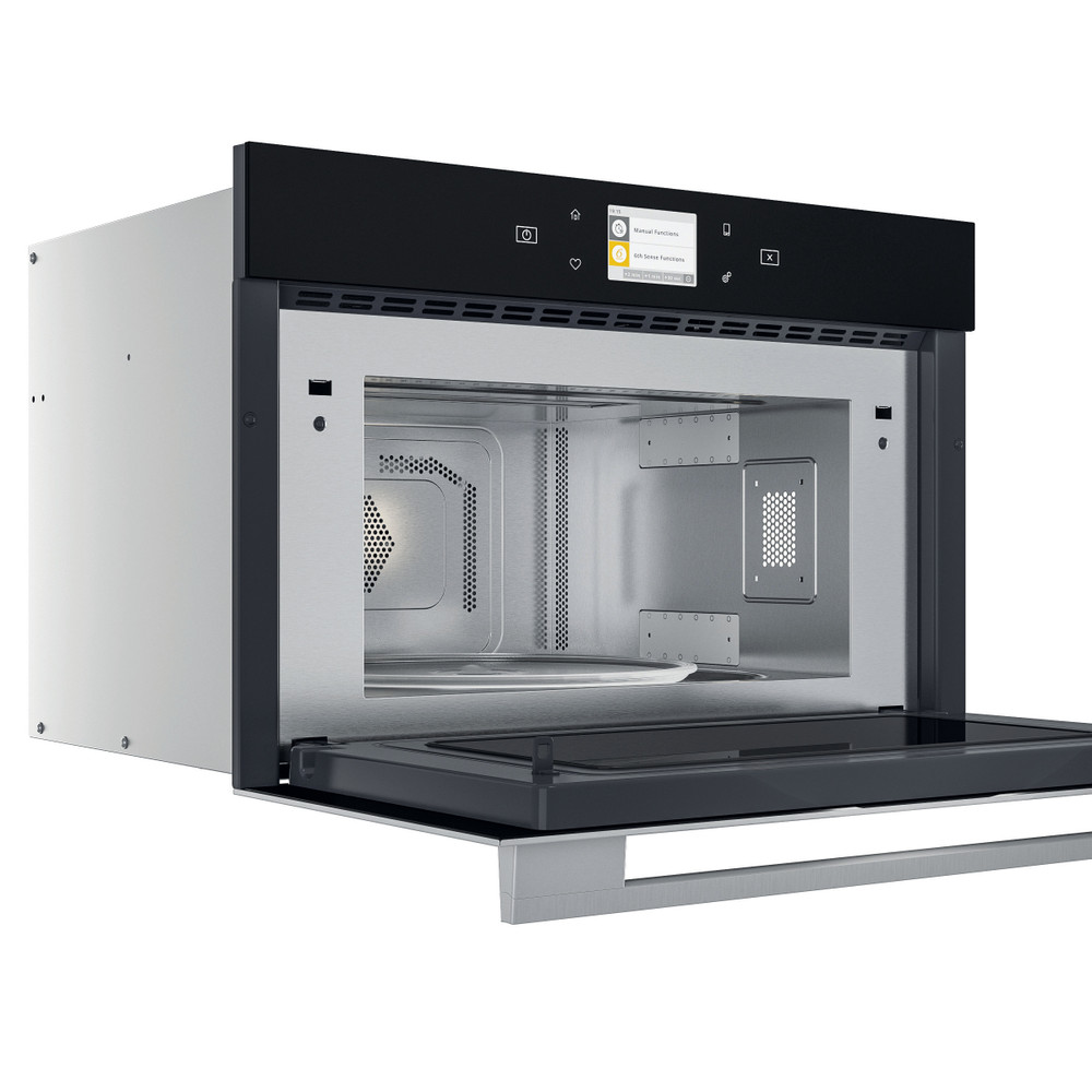 Whirlpool Microunde Încorporabil W9 MD260 IXL Stainless steel Electronic 31 MW combinat 1000 Perspective open