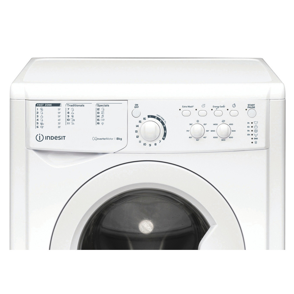 Indesit Perilica za rublje Samostojeći EWC 81483 W EU N Bijela Prednje punjenje D Control panel