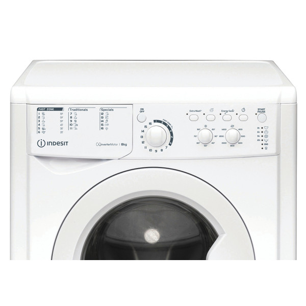 Indesit Perilica za rublje Samostojeći EWC 81483 W EU N Bijela Prednje punjenje D Control panel