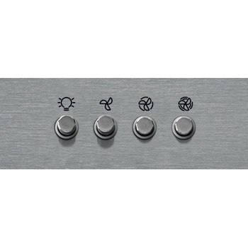 Whirlpool Afzuigkap Ingebouwd AKR 558/3 IX Rvs Wandmodel Mechanisch Control panel