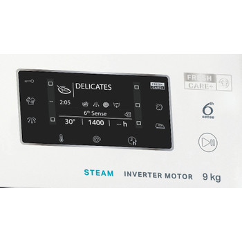 Whirlpool Mosógép Szabadonálló FFD 9489 BV EE Fehér Elöltöltős A Control panel