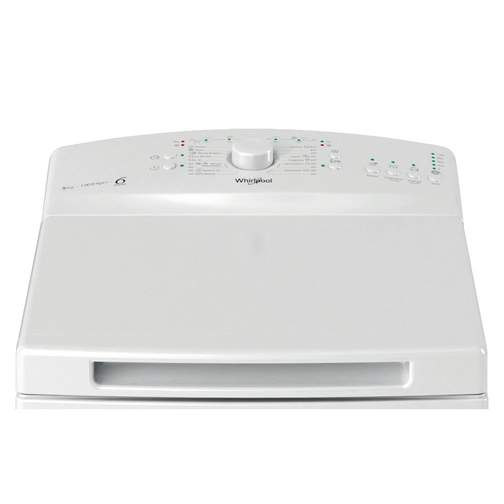 Whirlpool Pračka Volně stojící TDLR 5040L EU/N Bílá Vrchem plněná C Control panel