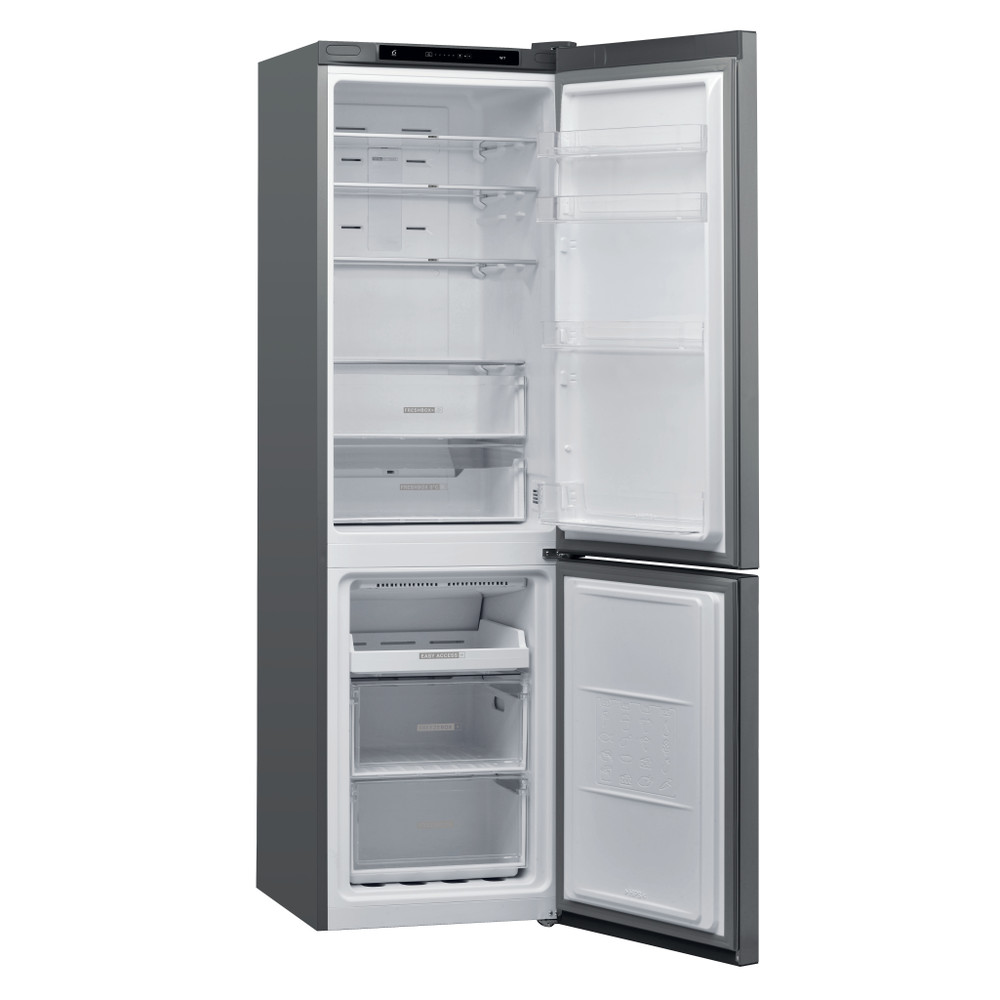 Whirlpool Kombinirani hladnjak Samostojeći W7 911I OX Optički Inox 2 doors Perspective open
