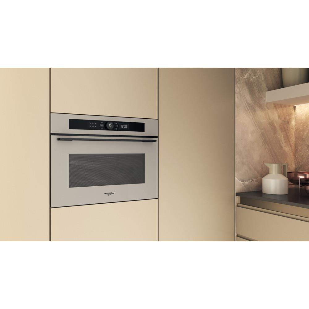 Whirlpool Mikrovlnná trouba Vestavné WMW57DHME Urban beige Elektronické 40 Mikrovlny kombi 900 Lifestyle perspective
