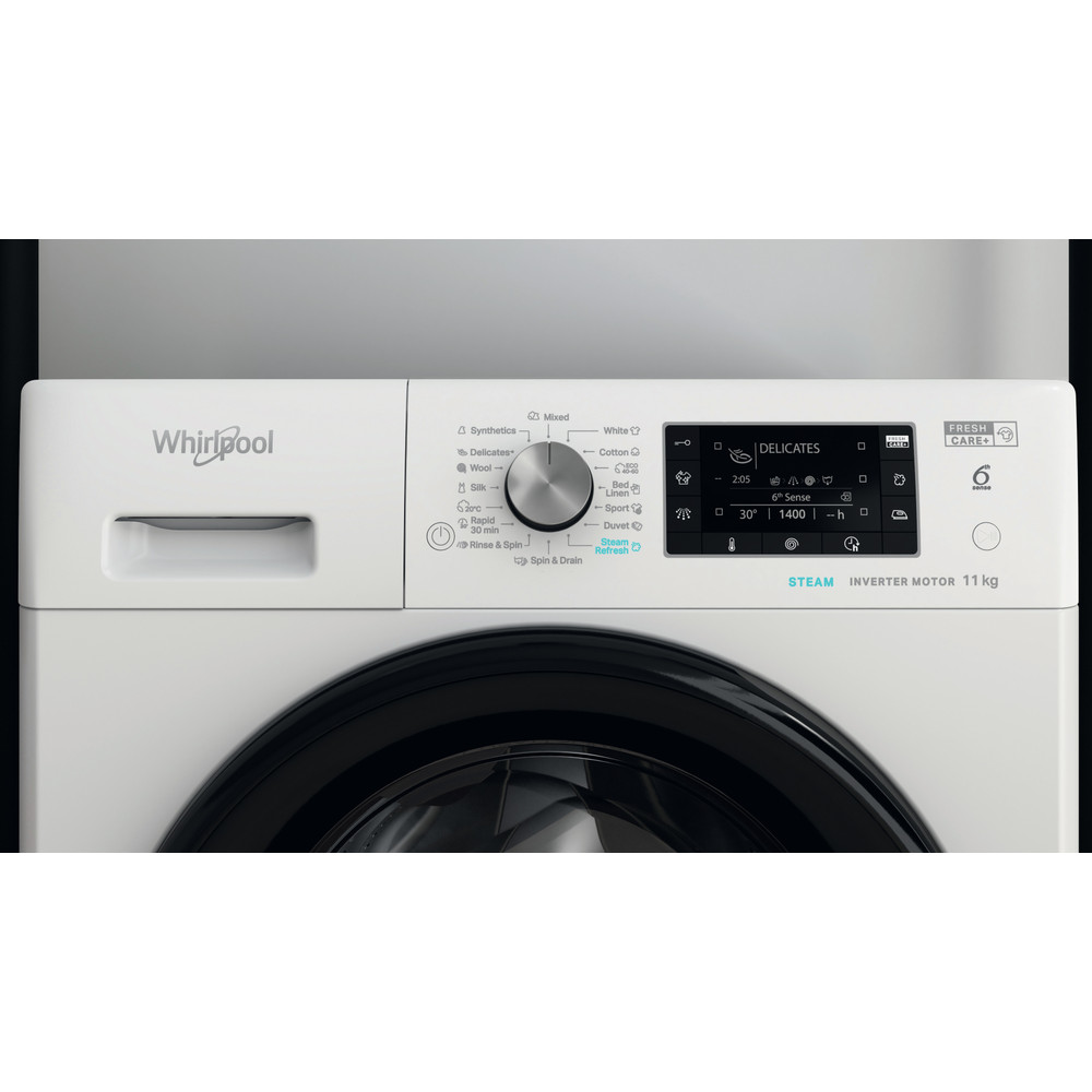 Whirlpool Pračka Volně stojící FFD 11469 BV EE Bílá Předem plněná A Control panel