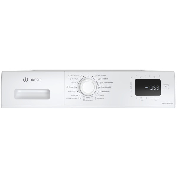 Indesit Pesumasin Eraldiseisev IM 864 MY TIME EE Valge Eestlaetav A Control panel