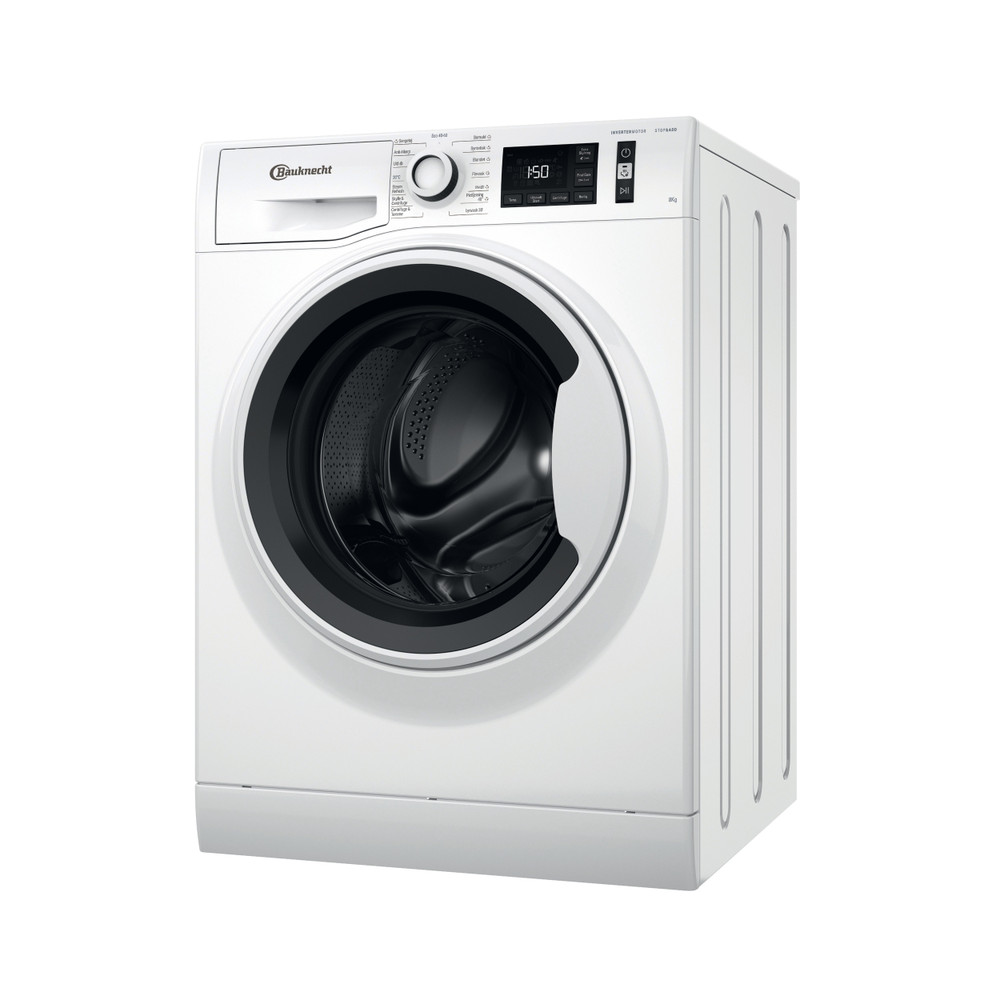 Bauknecht Vaskemaskine Fritstående WM 811 CC Hvid Frontbetjent B Perspective