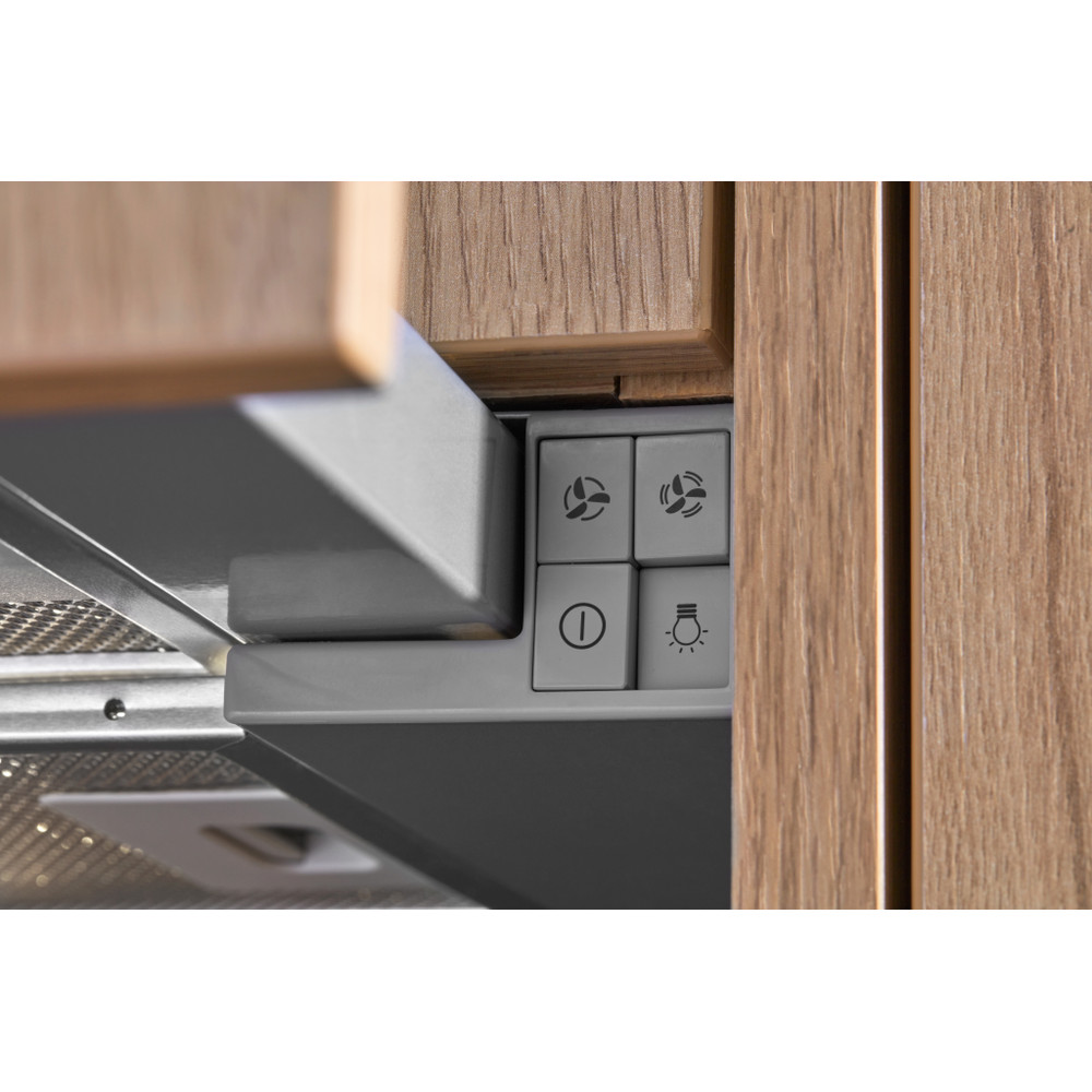 Bauknecht Dunstabzugshauben Einbaugerät DBAH 65 LM X Grau Einbaugerät Mechanisch Lifestyle control panel