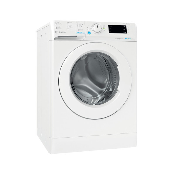 Indesit Washing machine Free-standing BWE 101685X W UK N White Front loader B Perspective