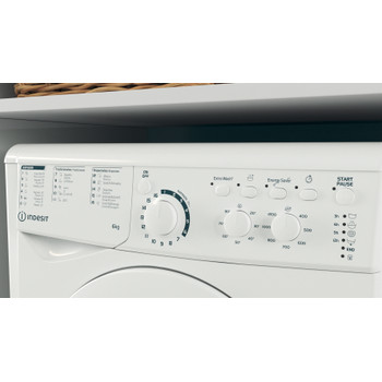 Indesit Lavadora Libre instalación EWC 61251 W SPT N Blanco Cargador frontal F Lifestyle control panel