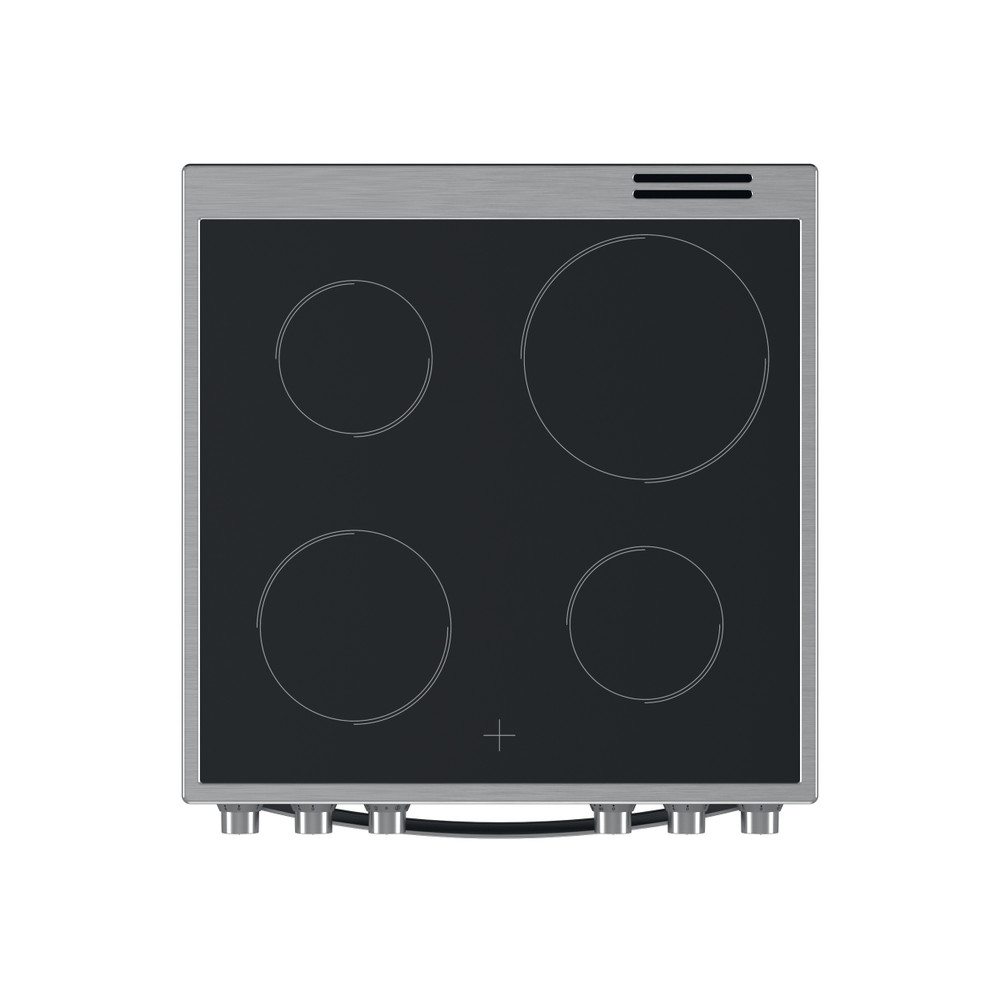 Indesit Cucina con forno a doppia cavità IS67V8CHX/E Inox Elettrico Frontal top down
