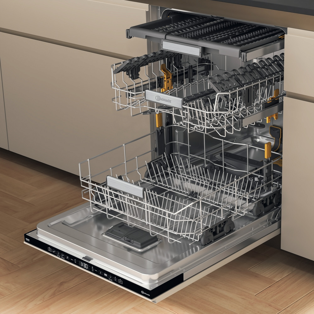 Bauknecht Dishwasher Encastrable B7I HT58 TC Volledig geïntegreerd B Perspective open